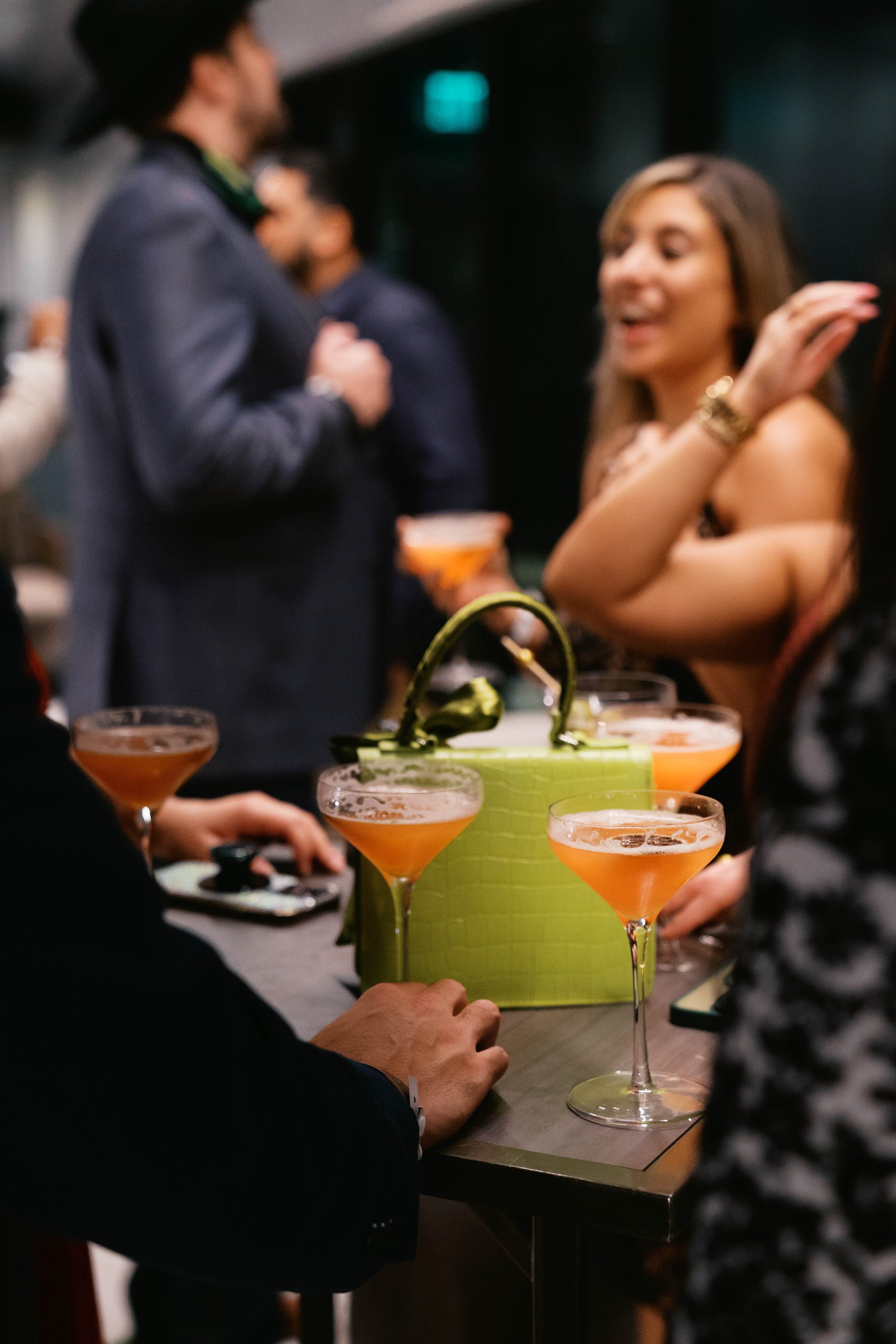 cocktails on table during Catbird Dallas birthday party