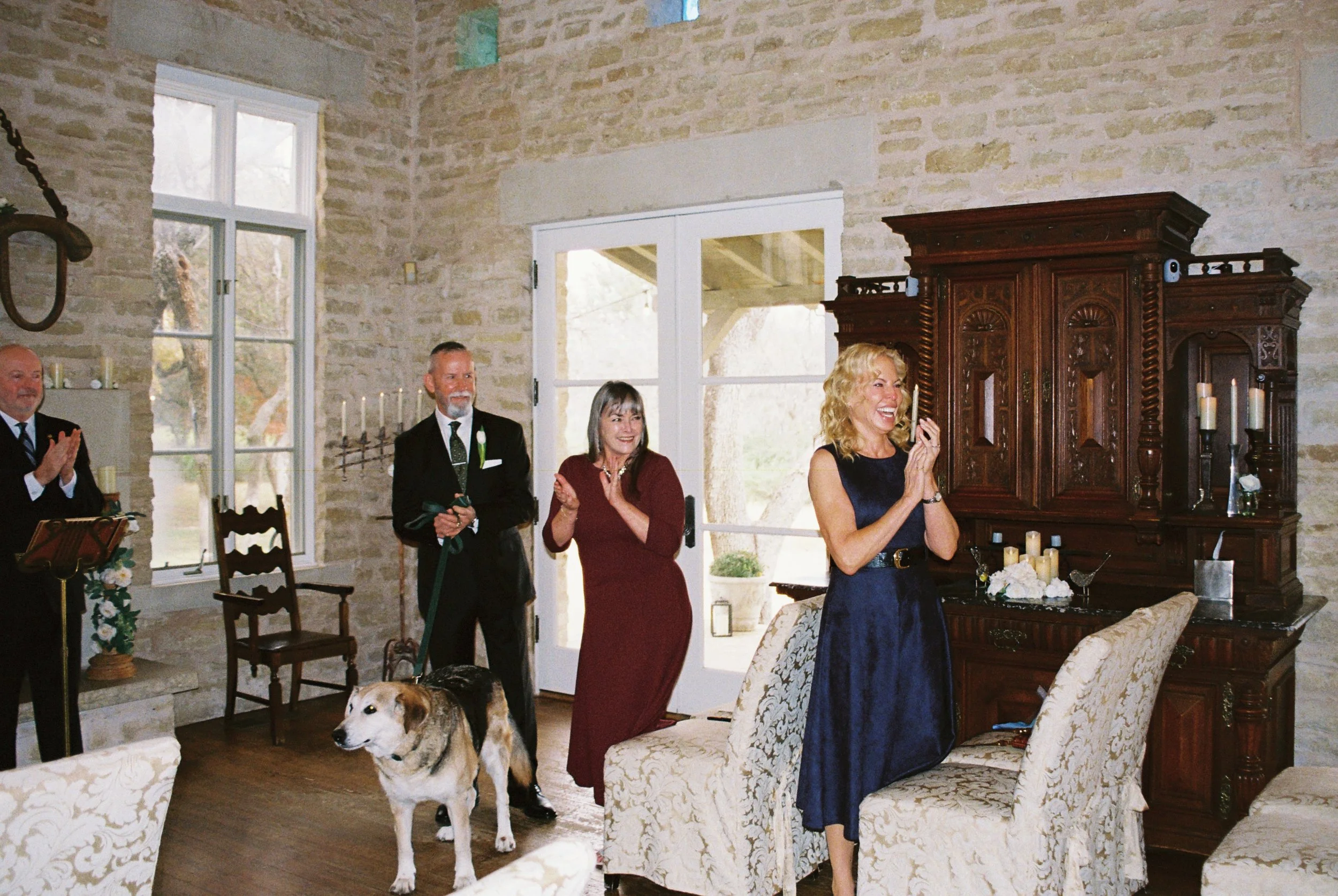 Intimate wedding ceremony on film at Heirloom Hideaway Fort Worth