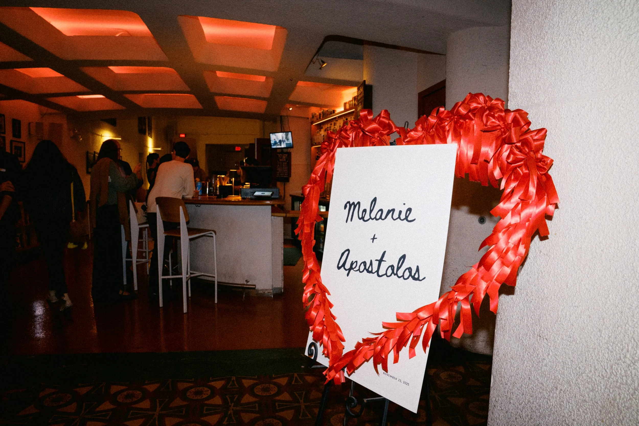 Intimate wedding photos on film at Texas Theatre Dallas