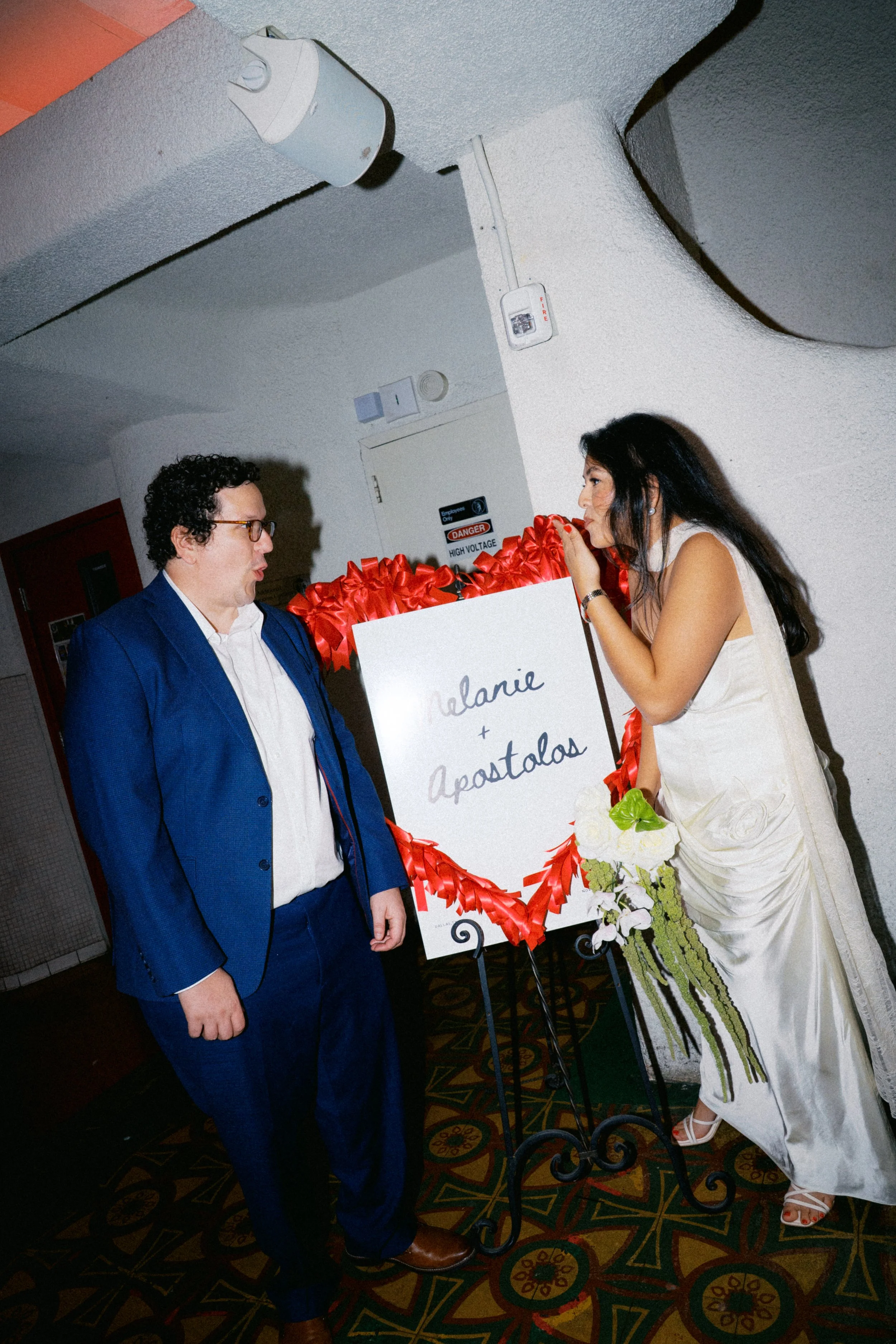Creative wedding photography on film at Texas Theatre Dallas