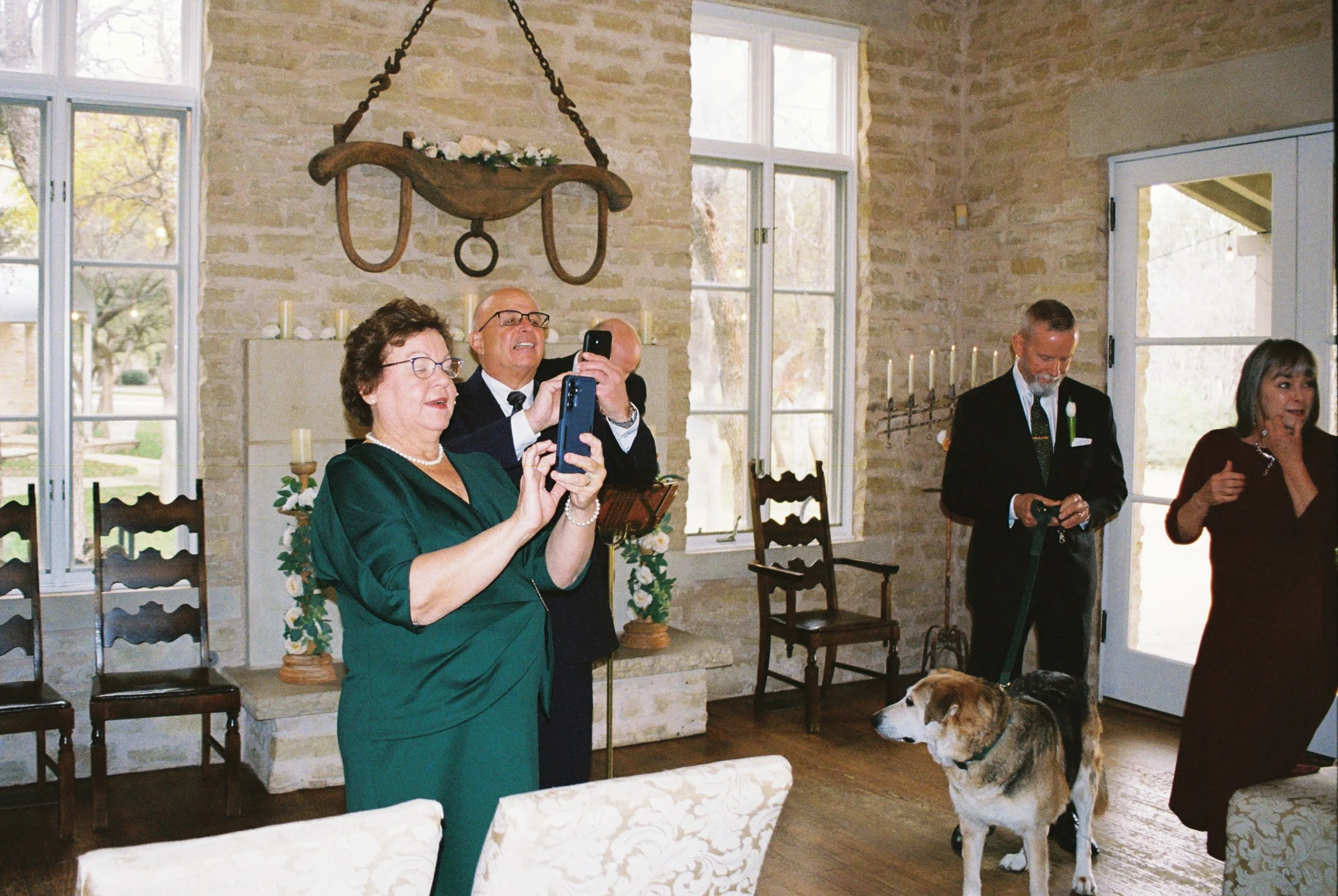 Intimate wedding ceremony on film at Heirloom Hideaway Fort Worth