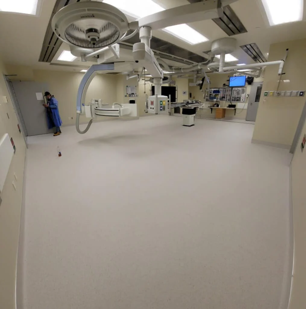 114 yards of Armstrong Medintech - 84410 Fleck installed at Huntsville Hospital.