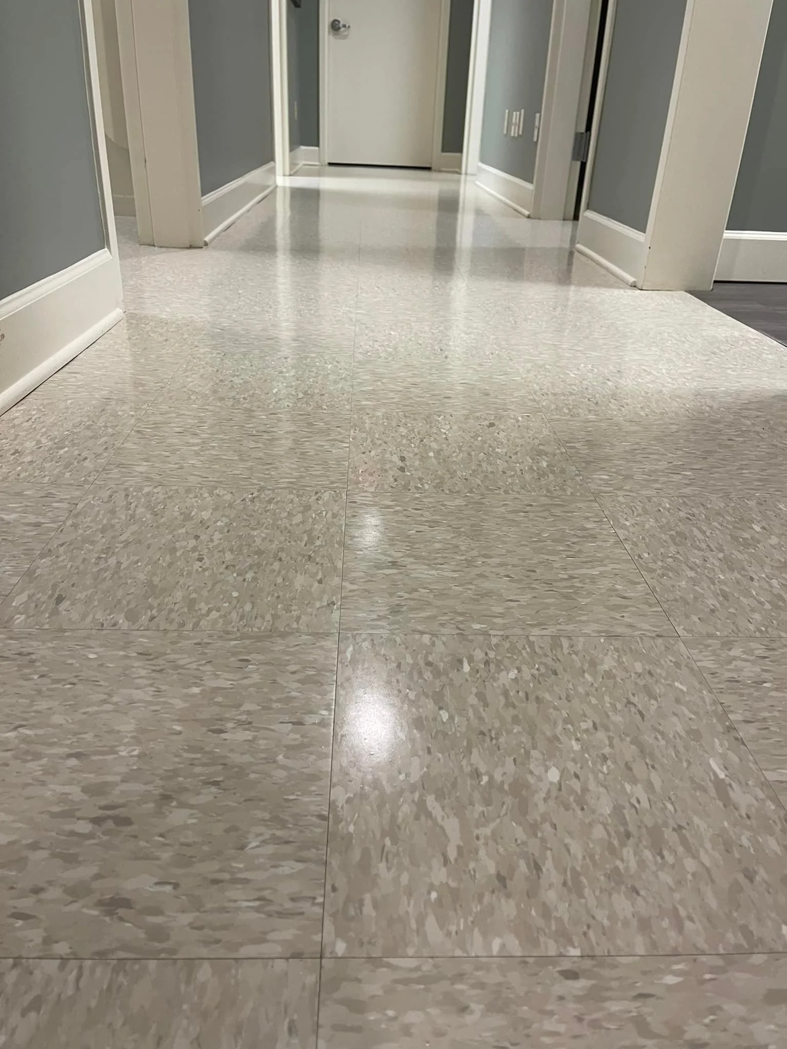 About 1,000 sqft of Interface - Studio Set - A00705 Titanium. We also stripped and waxed all of the VCT to restore some new life in it. HUGE thanks to Alabama Colon & Gastro, P.C. for the work! 