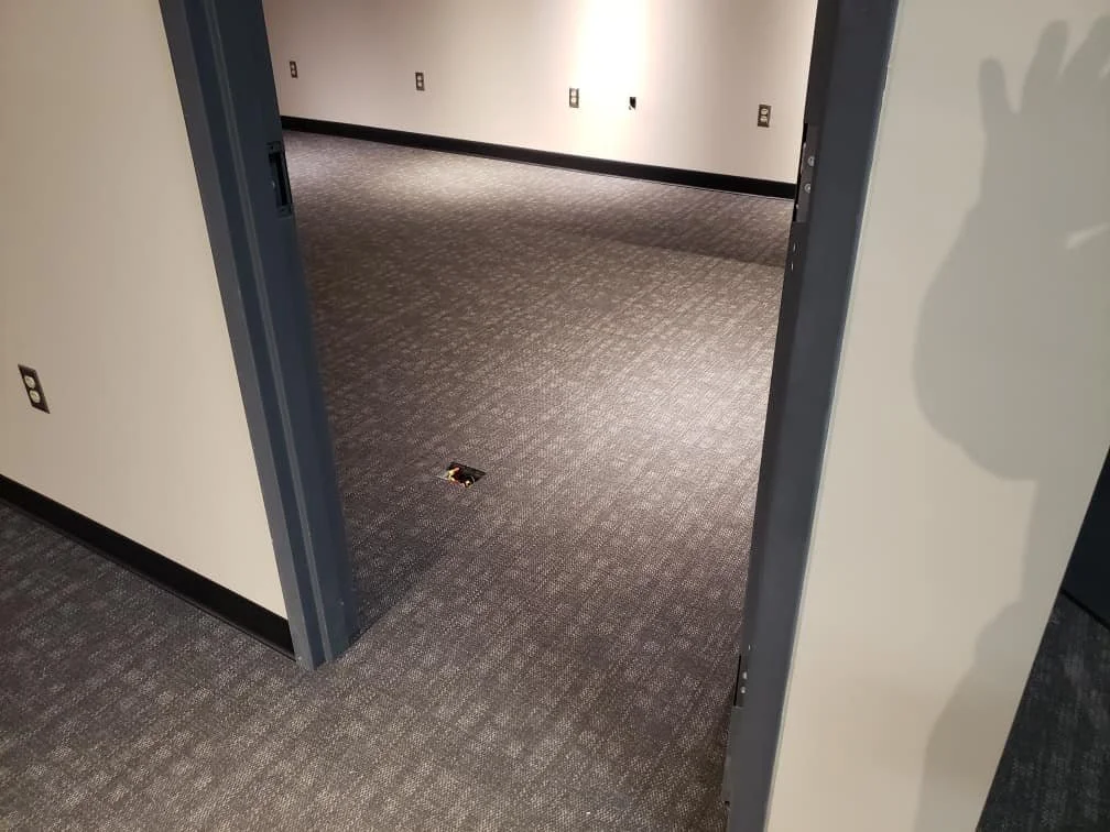 Kub
J+J Flooring - Oxford Modular 7063 - Duck 2398
Tarkett Official - 4” Black 40 
Küberit USA - KR-E-150 Aluminum Natural 
Laurel Brannon Parham Building Plastics, Inc.
