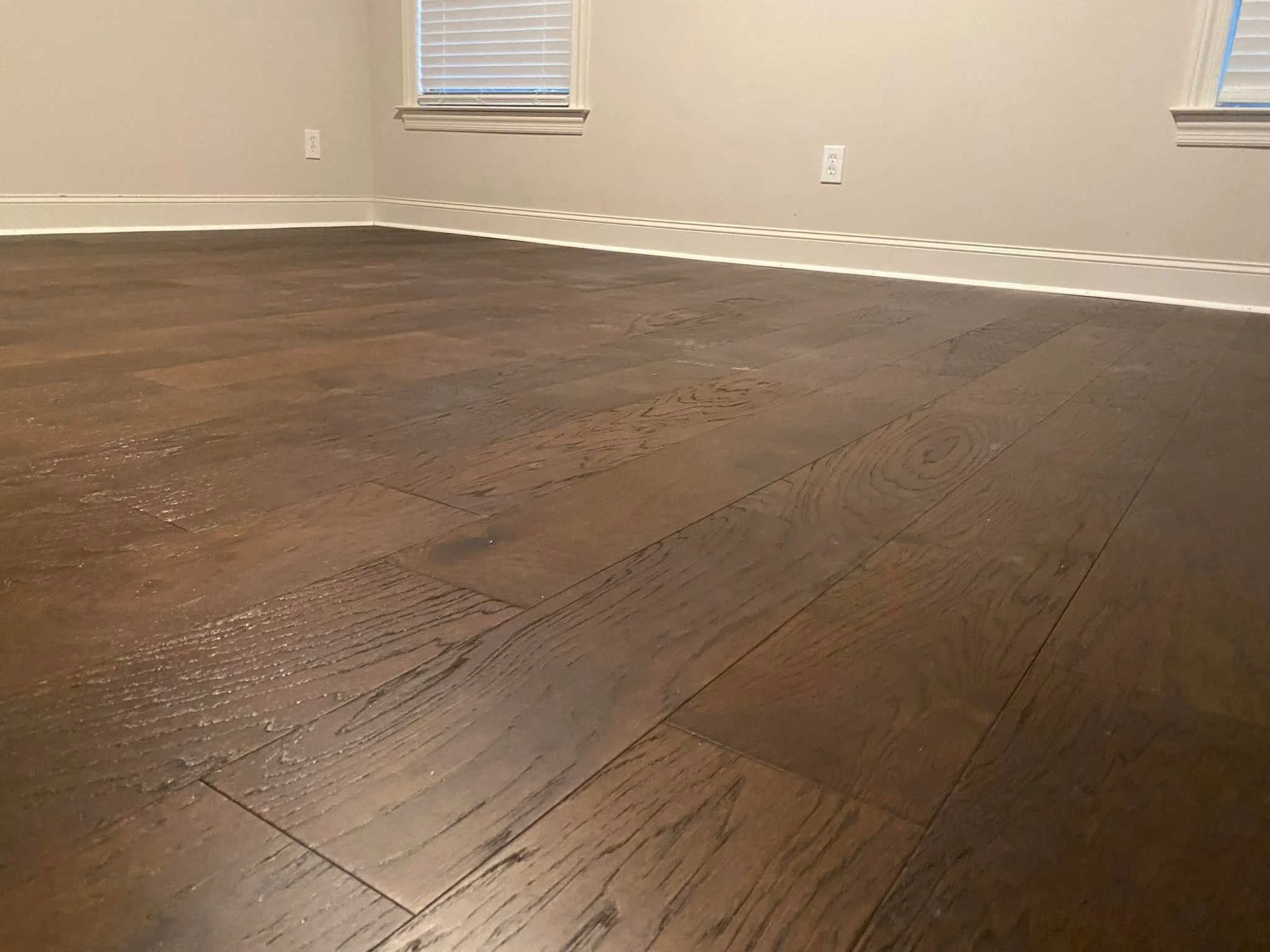 
500 sqft - Azalea Lane Flooring - Windsor Collection - Greystone - 3/8” Engineered - 6.5” wide plank.
200 LF 1/4 round.