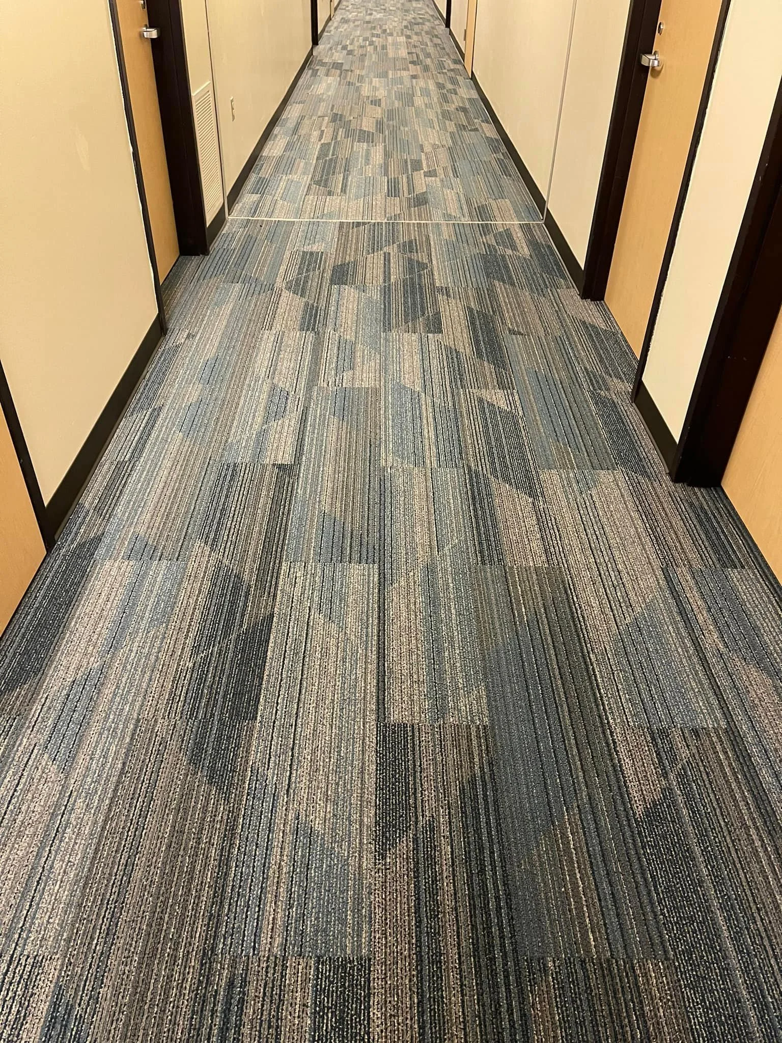 Another UAH project in the books! This 1,800 yards of Interface Driftwood - Sweetgum was installed at Frank Franz Hall by Flash, Ryan, and Tina! This crew did amazing work in spectacular timing! 
