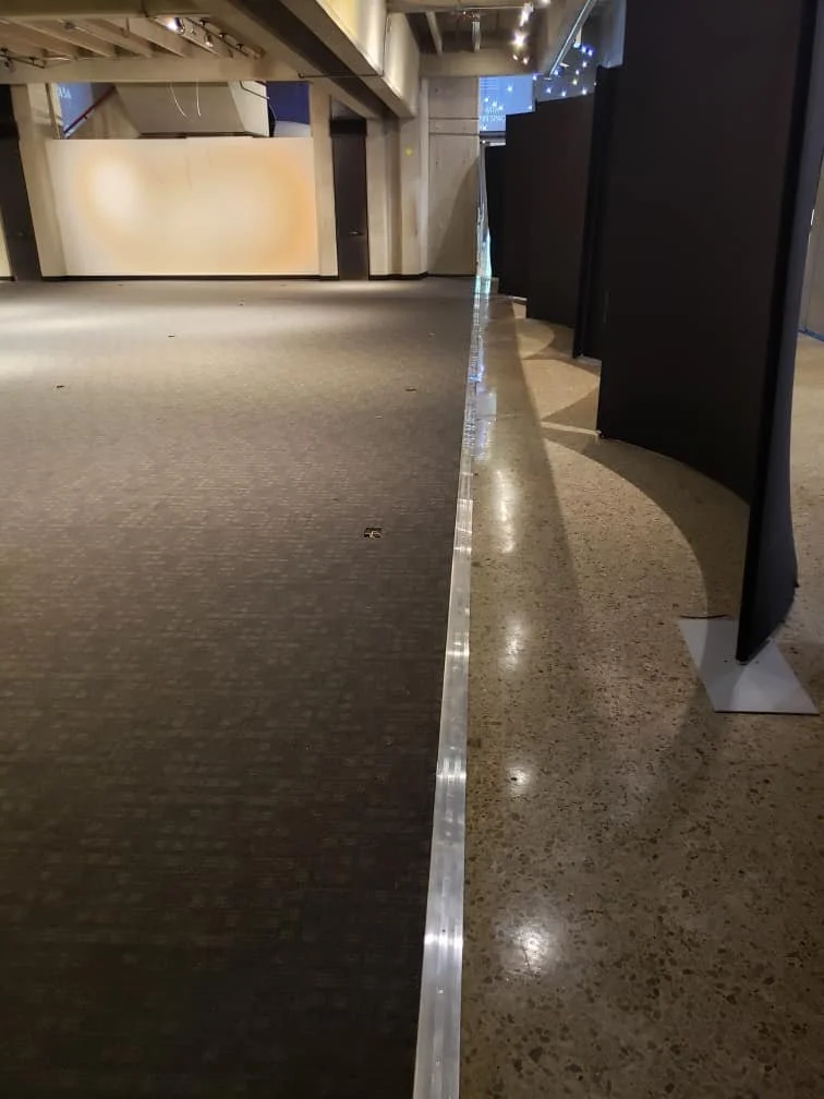 Kub
J+J Flooring - Oxford Modular 7063 - Duck 2398
Tarkett Official - 4” Black 40 
Küberit USA - KR-E-150 Aluminum Natural 
Laurel Brannon Parham Building Plastics, Inc.
