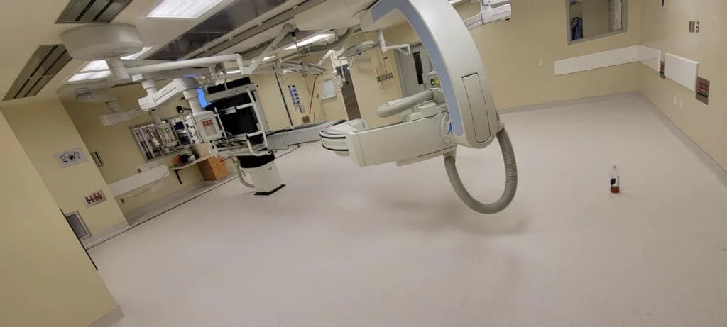 114 yards of Armstrong Medintech - 84410 Fleck installed at Huntsville Hospital.