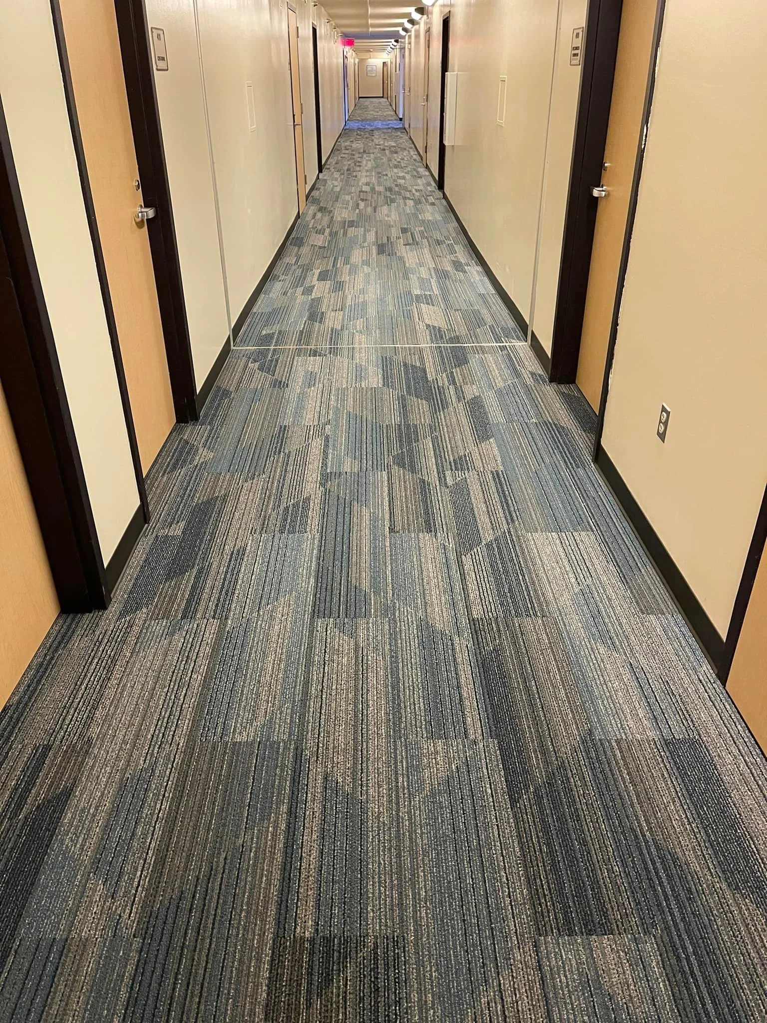 Another UAH project in the books! This 1,800 yards of Interface Driftwood - Sweetgum was installed at Frank Franz Hall by Flash, Ryan, and Tina! This crew did amazing work in spectacular timing! 