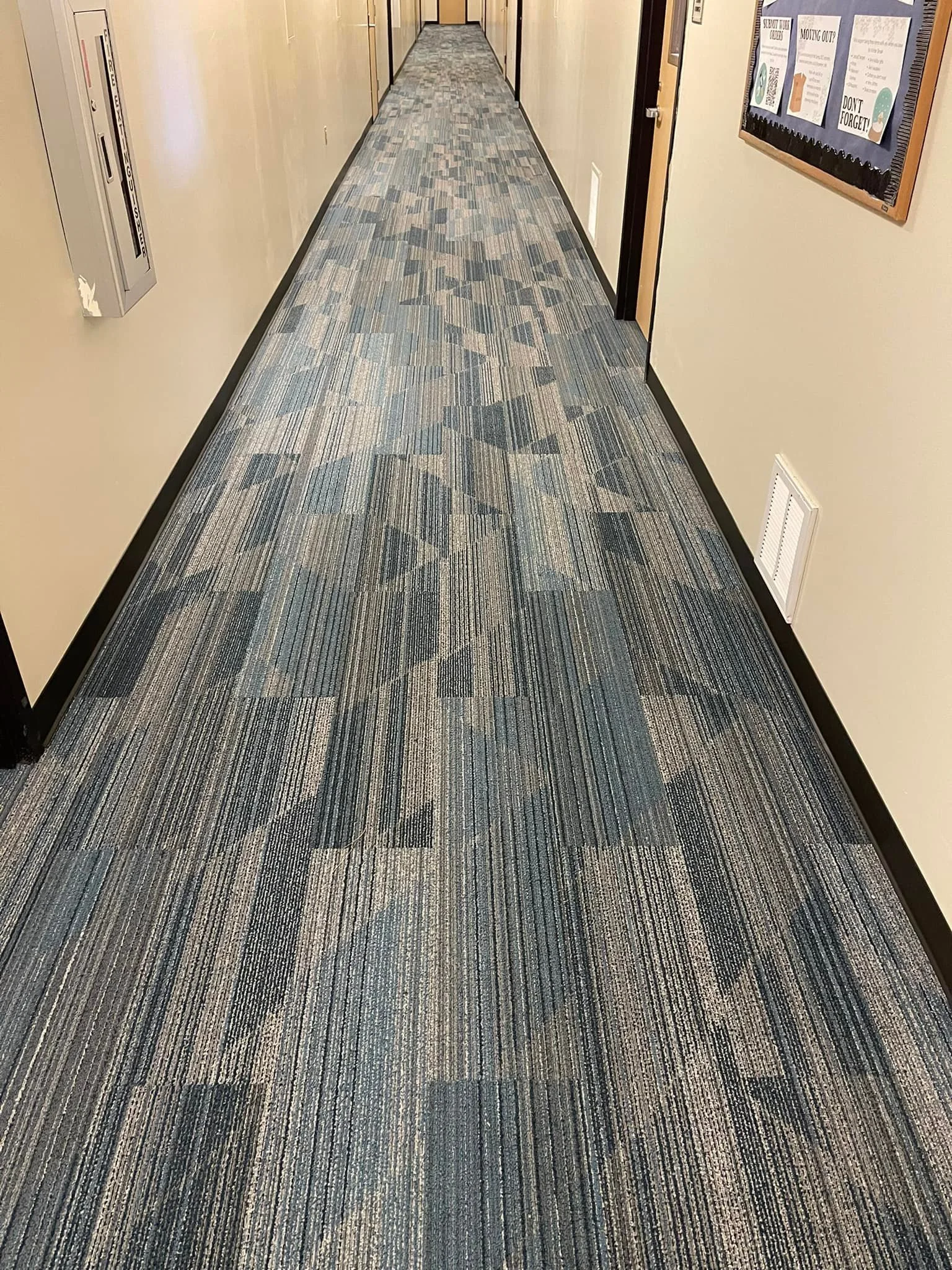 Another UAH project in the books! This 1,800 yards of Interface Driftwood - Sweetgum was installed at Frank Franz Hall by Flash, Ryan, and Tina! This crew did amazing work in spectacular timing! 