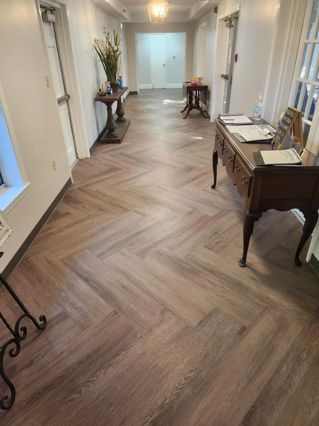 5,300 sqft - Interface - Level Set - A00416 Antique Dark Oak. Marcos and crew knocked this out in only 4 days!