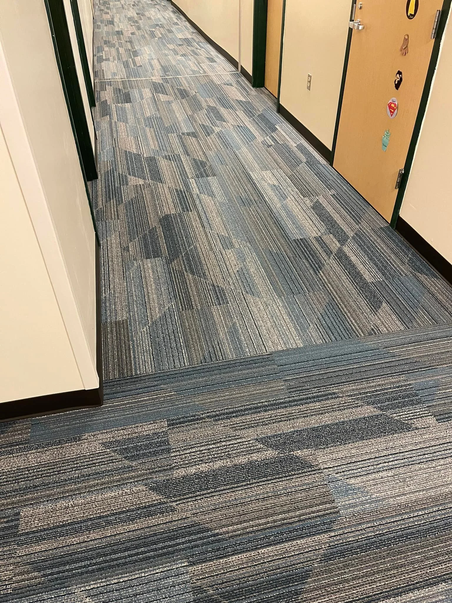 Another UAH project in the books! This 1,800 yards of Interface Driftwood - Sweetgum was installed at Frank Franz Hall by Flash, Ryan, and Tina! This crew did amazing work in spectacular timing! 