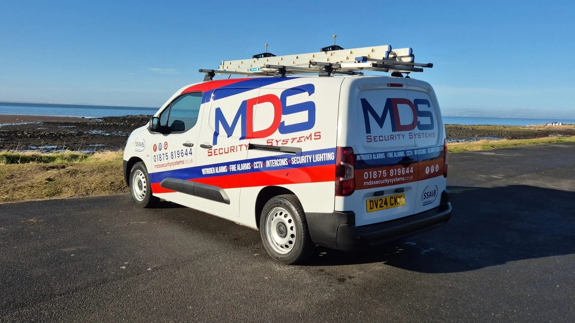 White Van wrapped in MDS branding
