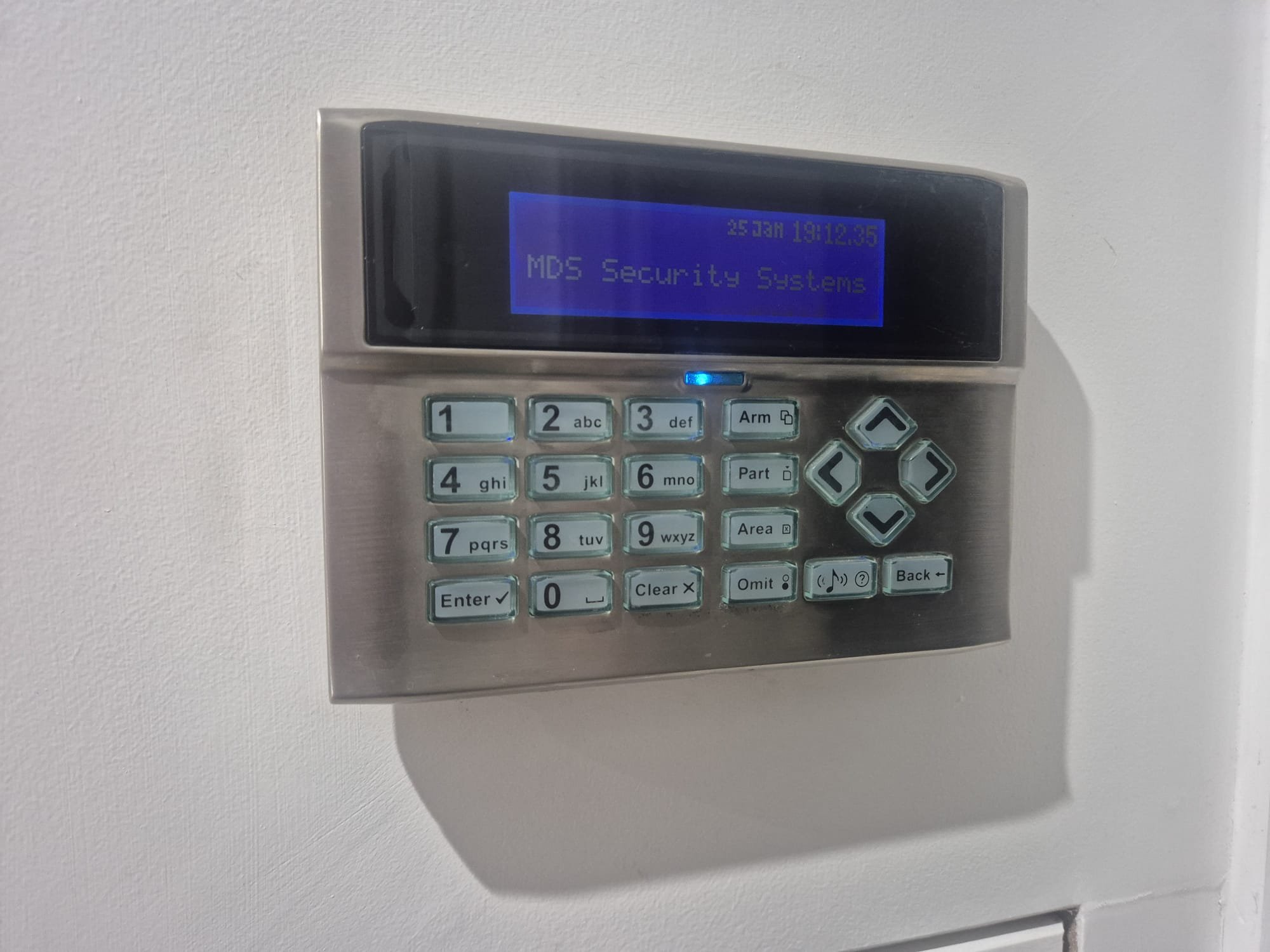 A photo of a metallic MDS Control panel