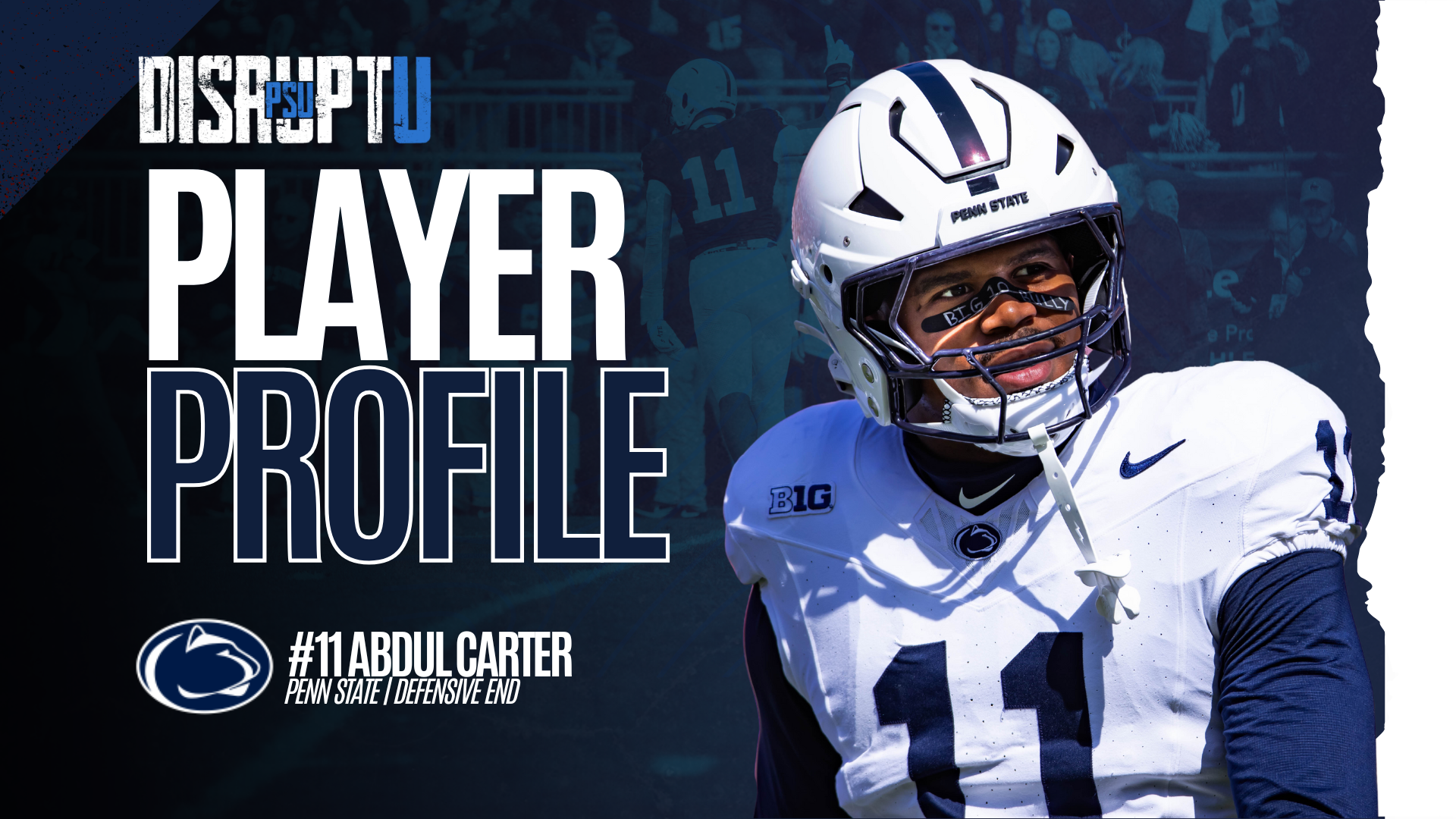Penn State Nittany Lions #11 Abdul Carter White Stitched Jersey – No Name