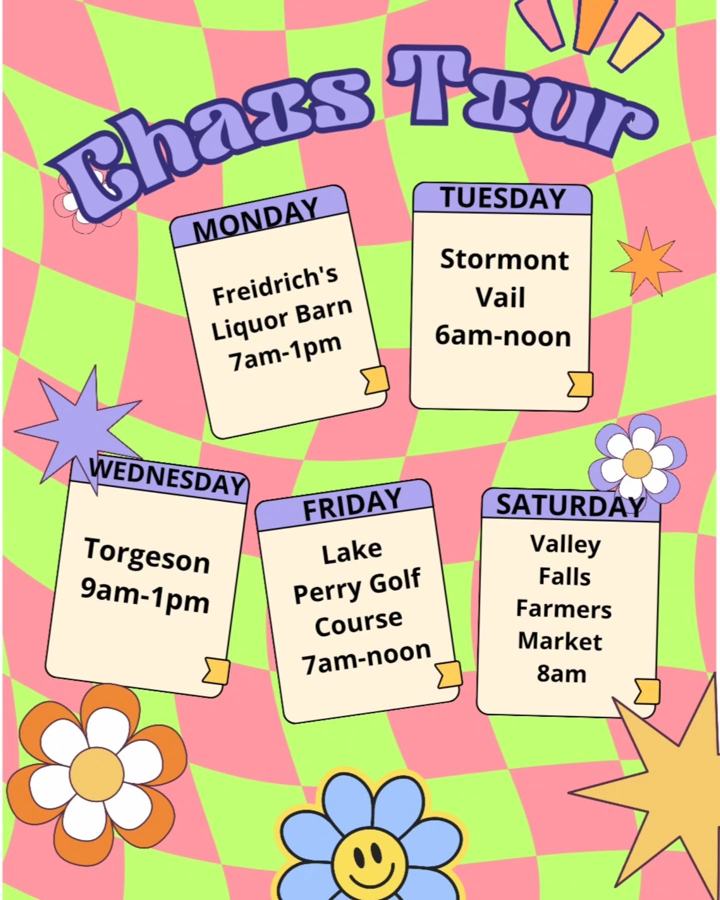 Looking like another happy dayzz week ahead! Gonna start with my frans in Perry tomorrow π« serving all the nurses and those around tuesday until noon π always secretly hoping for a food truck there at the same time so I can chow ππ₯ͺπ
And then tr