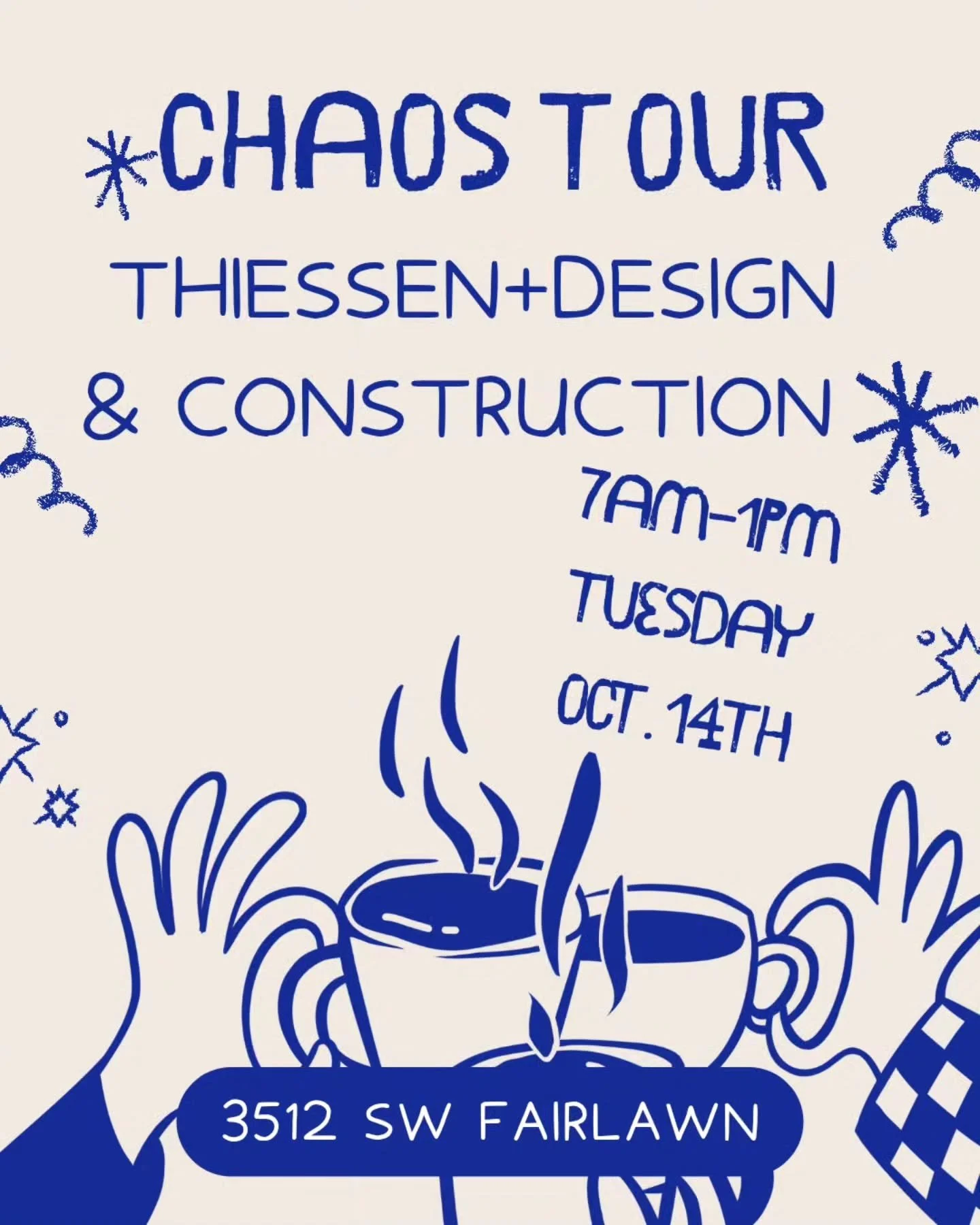 Our first stop of the week is actually the shop in the morning, but the second stop is on Tuesday @thiessen_designco for the Topeka crowd ๐ป๐ง
We have spots for Wednesday-Sunday which will be posted tomorrow
See yall soon! Bring the Chaos this week