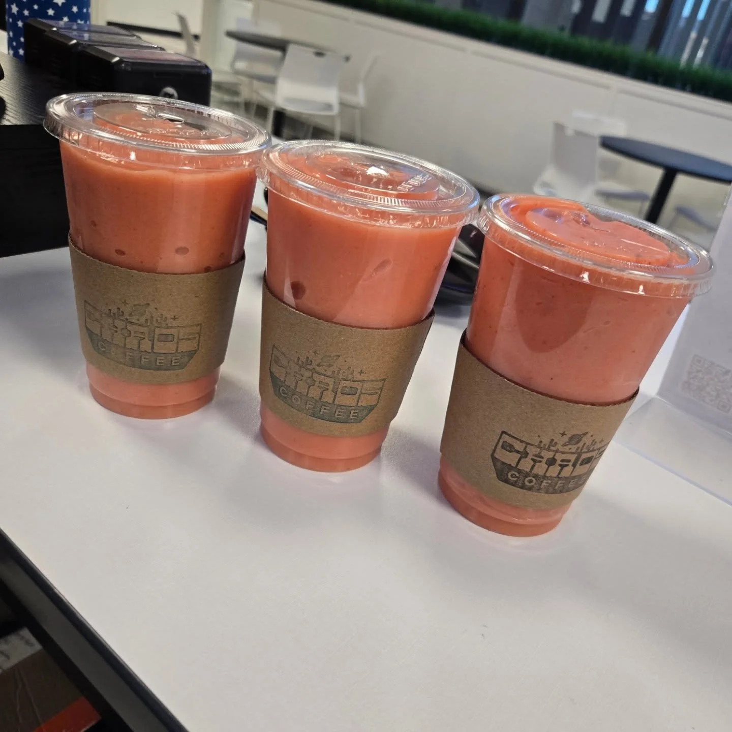 The tropical smoothies have been a huge hit at the cafe the past couple weeks 😋 
🍍🥭🍑🍓 its a good way to get those fruits in for the new year ✨️ made with only coconut water 🥥 so its healthy and delicious 

Come by and see us 
Monday-Fridays 7:3