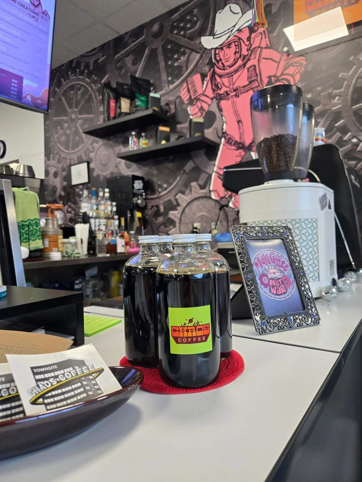 We always have a cold brew jug or two calling your name 😉
And it just might be whispering, "espresso martinis" 

#chaosandcaffeine 
#coldbrew 
#espressomartini 

@townsitecafe