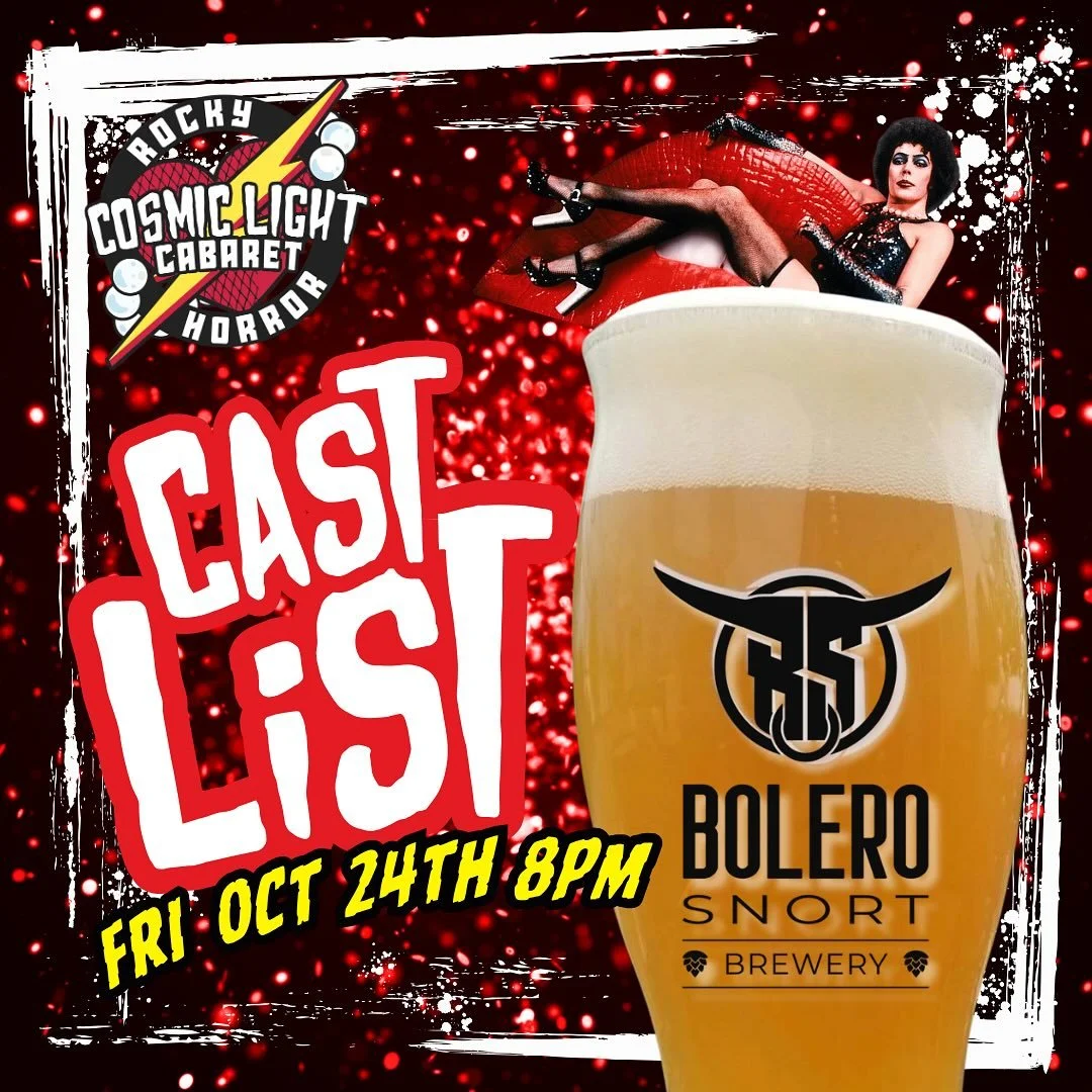 Your antici&hellip; pation for our cast list for this Friday&rsquo;s performance of the Rocky Horror Picture Show is over!! 

Catch us at Bolero Snort Brewing on October 24 at 8pm for a night you won&rsquo;t forget!!
