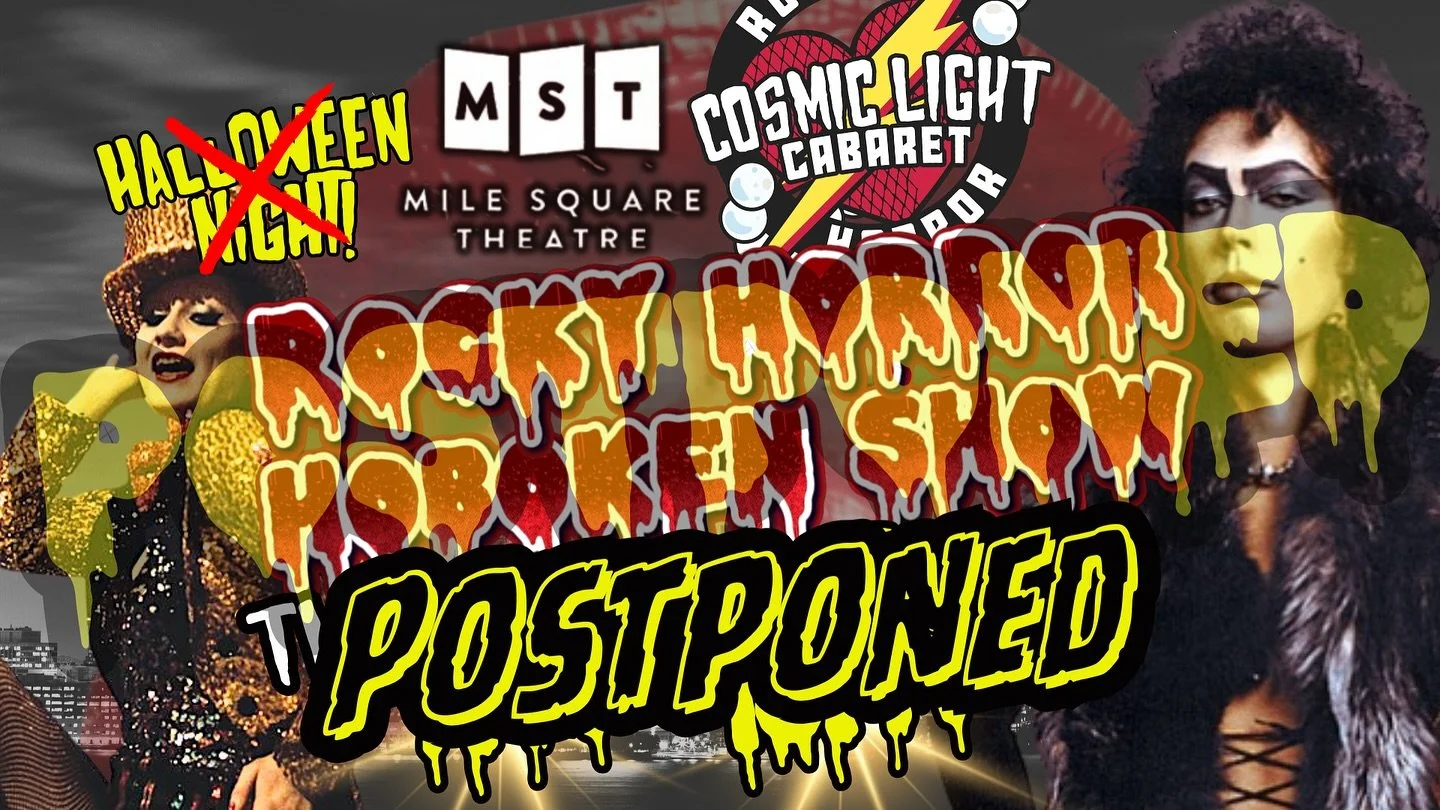 Sorry chat! Our Hoboken show scheduled tonight at @milesquaretheatre ended up getting postponed! Have a safe Halloween and we'll see you at our next show!