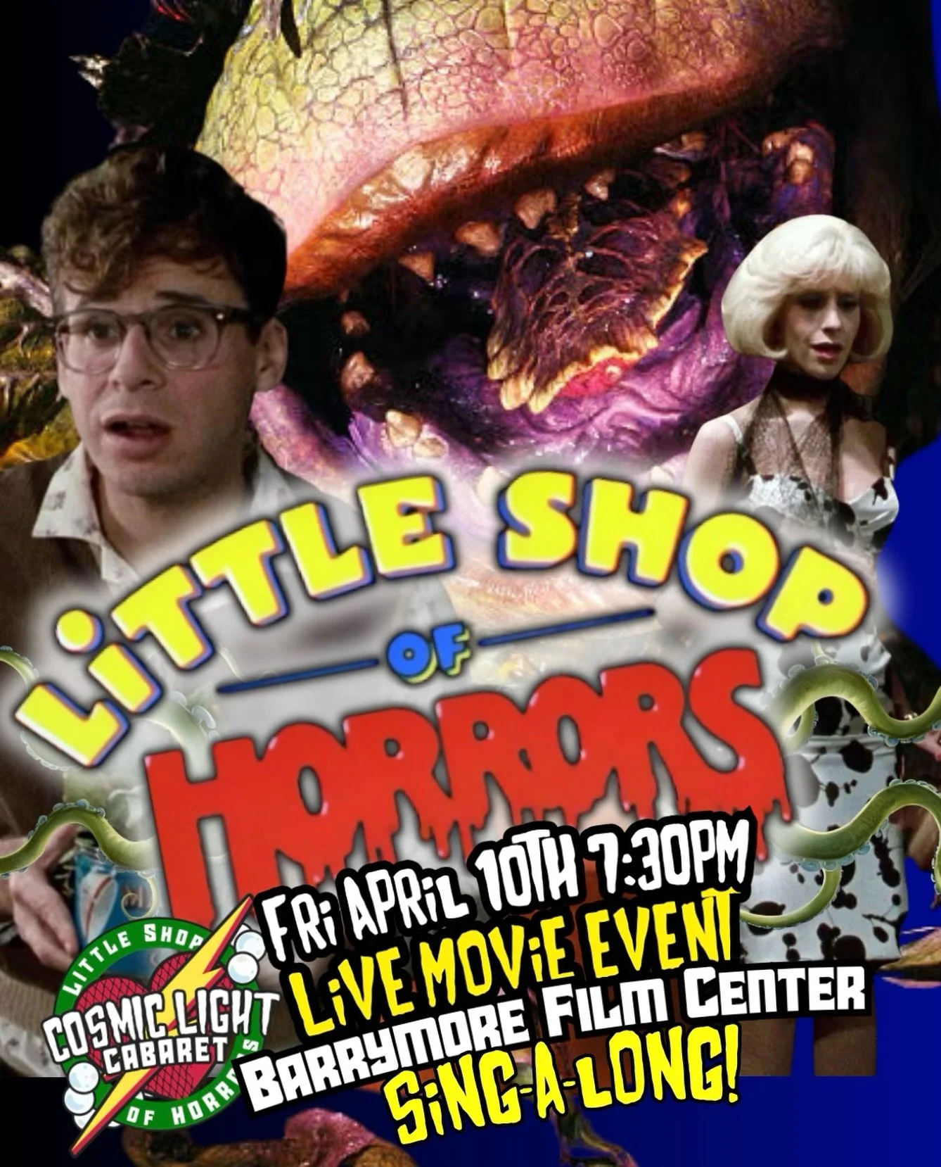 Kick off your weekend the right way&mdash;loud, weird, and full of music.

Friday, April 10th at 7:30pm, we&rsquo;re taking over Barrymore Film Center with Little Shop of Horrors, the cult classic rock musical that deserves more than just a quiet wat