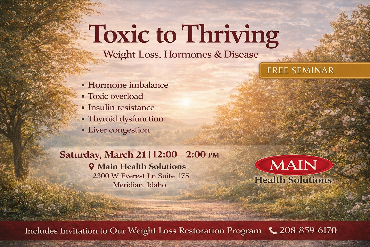 Toxic to Thriving Seminar
