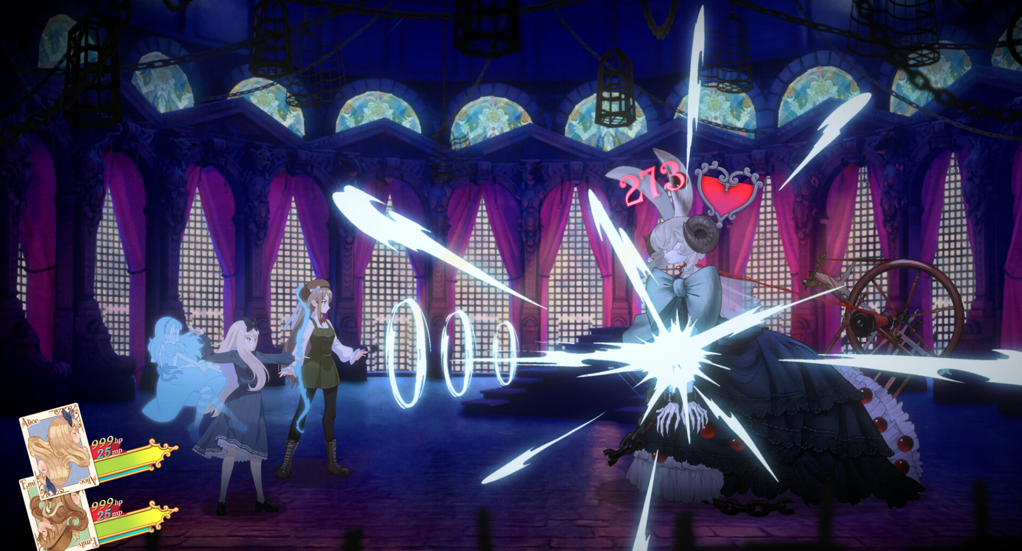 Background assets and Creature design by me. Character models and UI by @AoClover