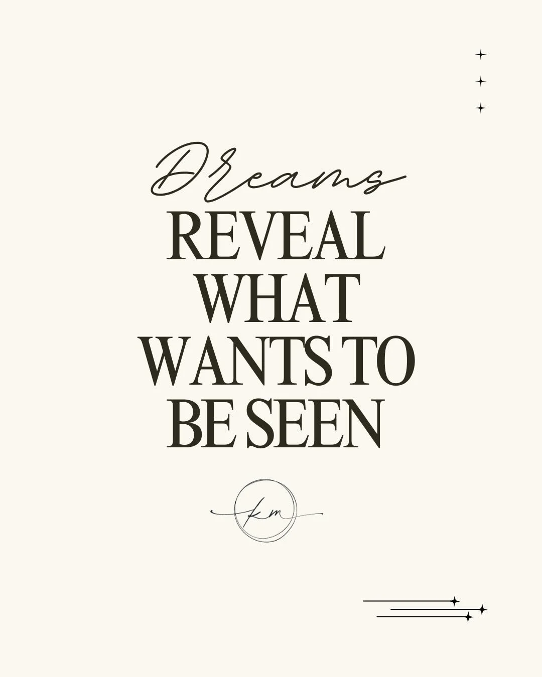 Dreamwork is the place I&rsquo;ve found some of the deepest clarity in my own life. 🌙

Over time, I&rsquo;ve learned to trust that my dreams are not random at all. They are reflections of something deeper moving within me &mdash; processing, reveali