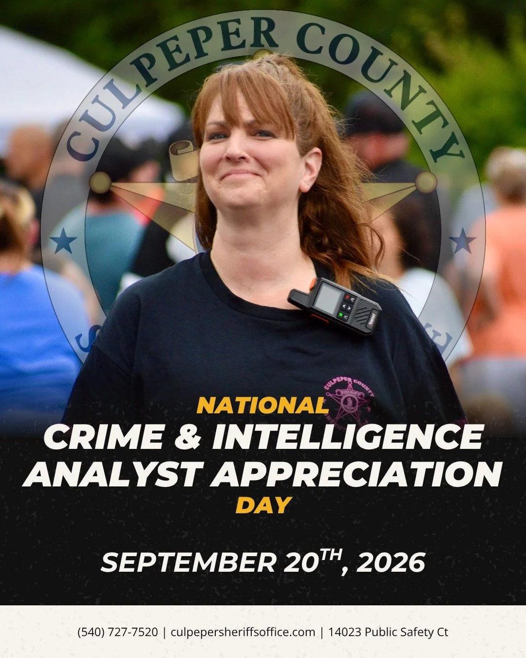 We may be a little late on the calendar, but we could never miss the chance to celebrate one of our agency&rsquo;s most vital team members!

In honor of National Crime &amp; Intelligence Analyst Appreciation Day, we want to recognize CCSO's very own 