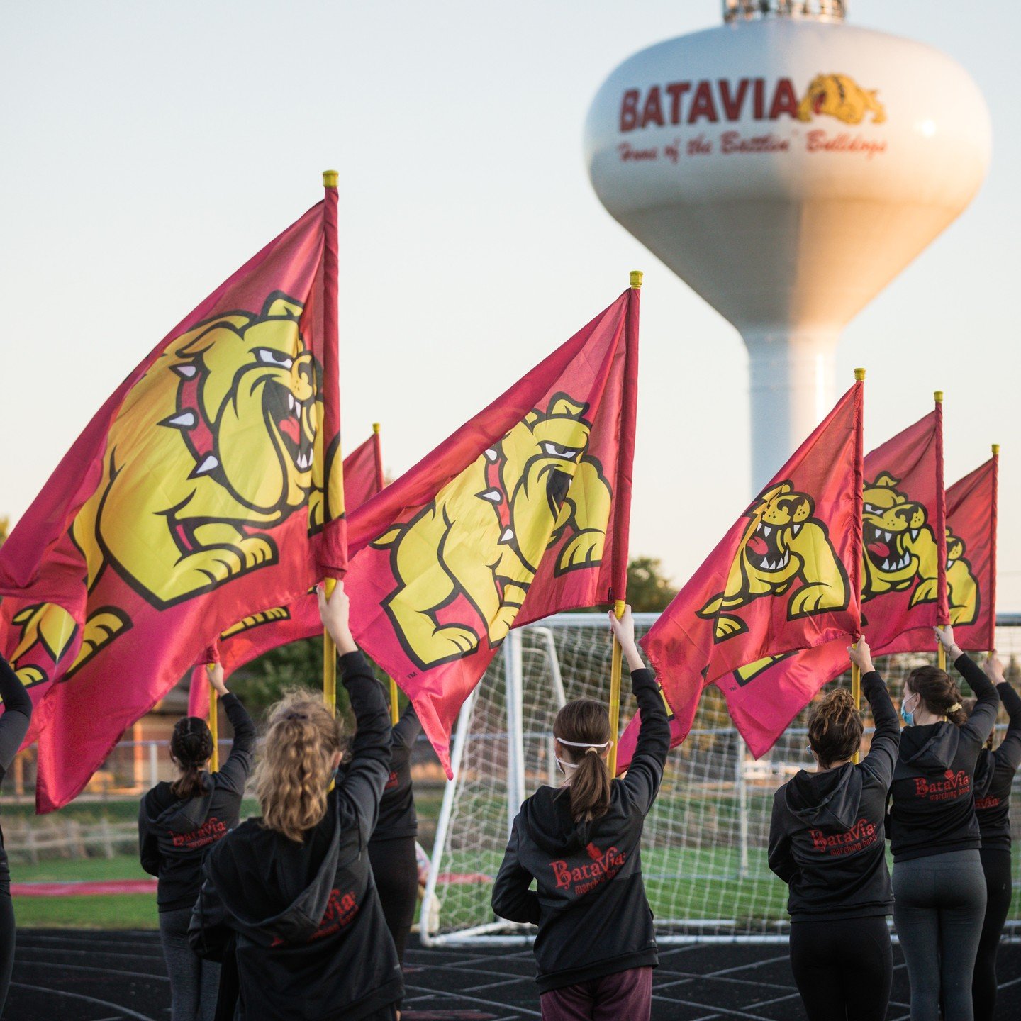 Batavia Music Buffs Members -
Interested in displaying your Bulldog Spirit next year in the community? 
The Music Buffs are selling the Batavia Bulldog flags - the same ones used by our award-winning Batavia Color Guard at all home football games as 