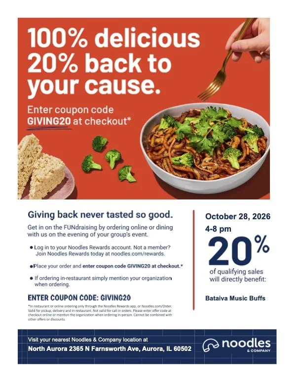Save the Date - Noodles and Company Dine out event