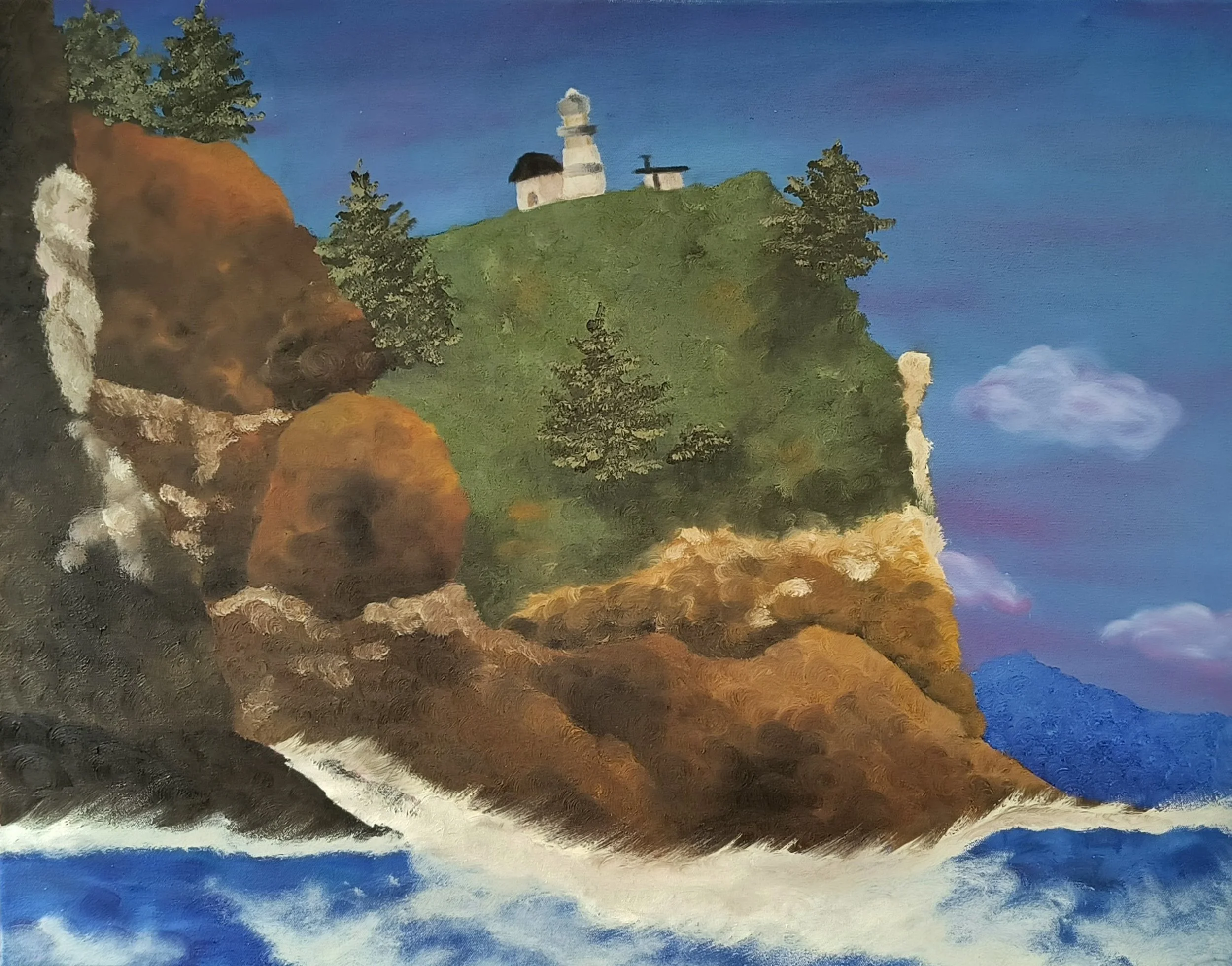 "Cape Disappointment" / 2023 / 24” x 18” / Oil paint