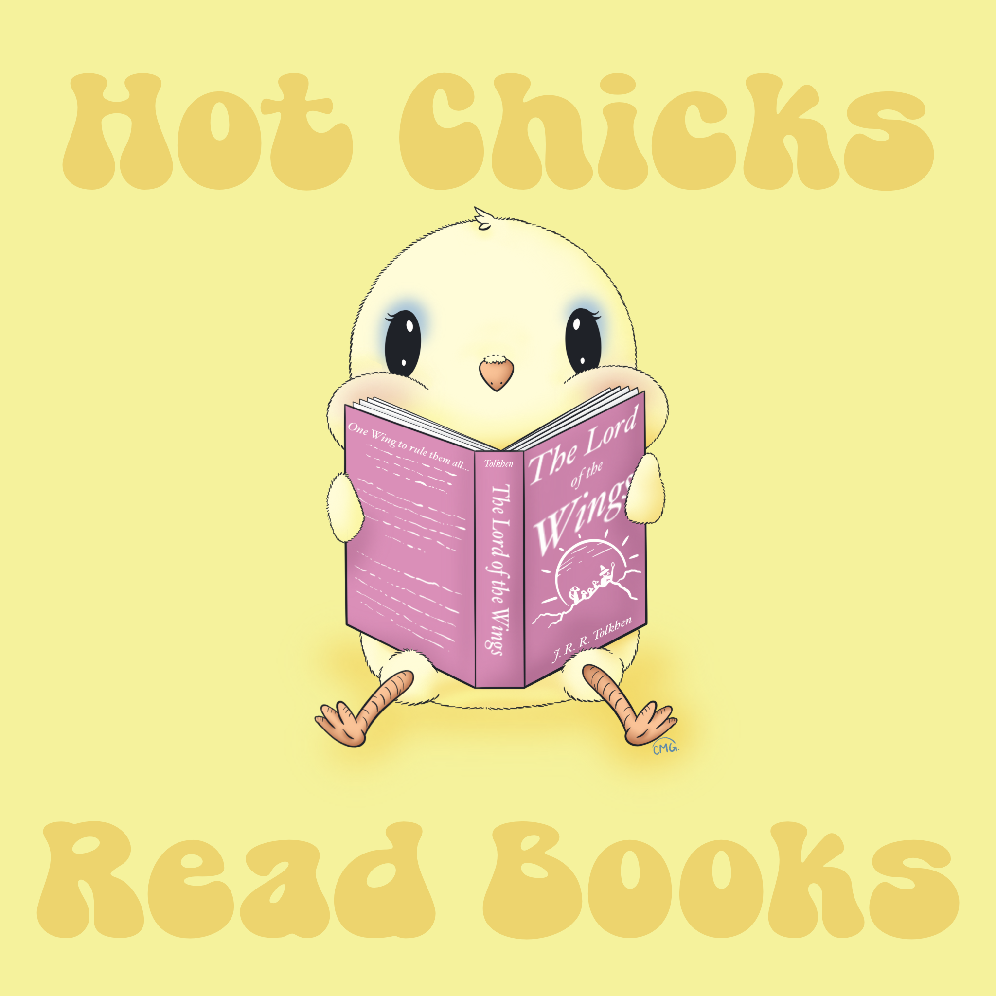 "Hot Chicks Read Books" / 2026 / Procreate