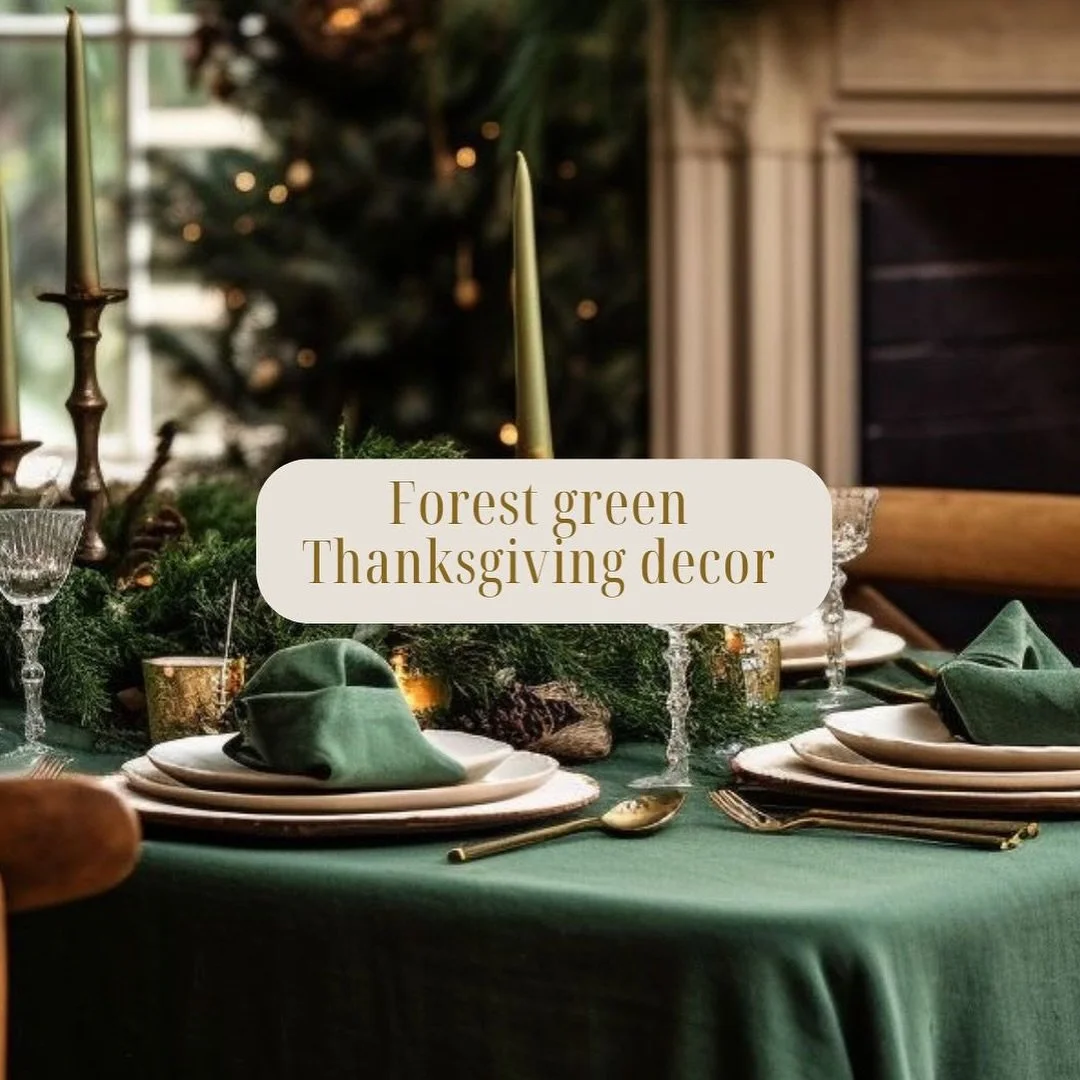 Forest green decoration ideas for thanksgiving day. 🎄🦃

This week we will have more content than usual for thanksgiving, where we will bring you more decoration ideas and the trends of 2024. 🙌☺️

Hire me to take the stress out of your Thanksgiving