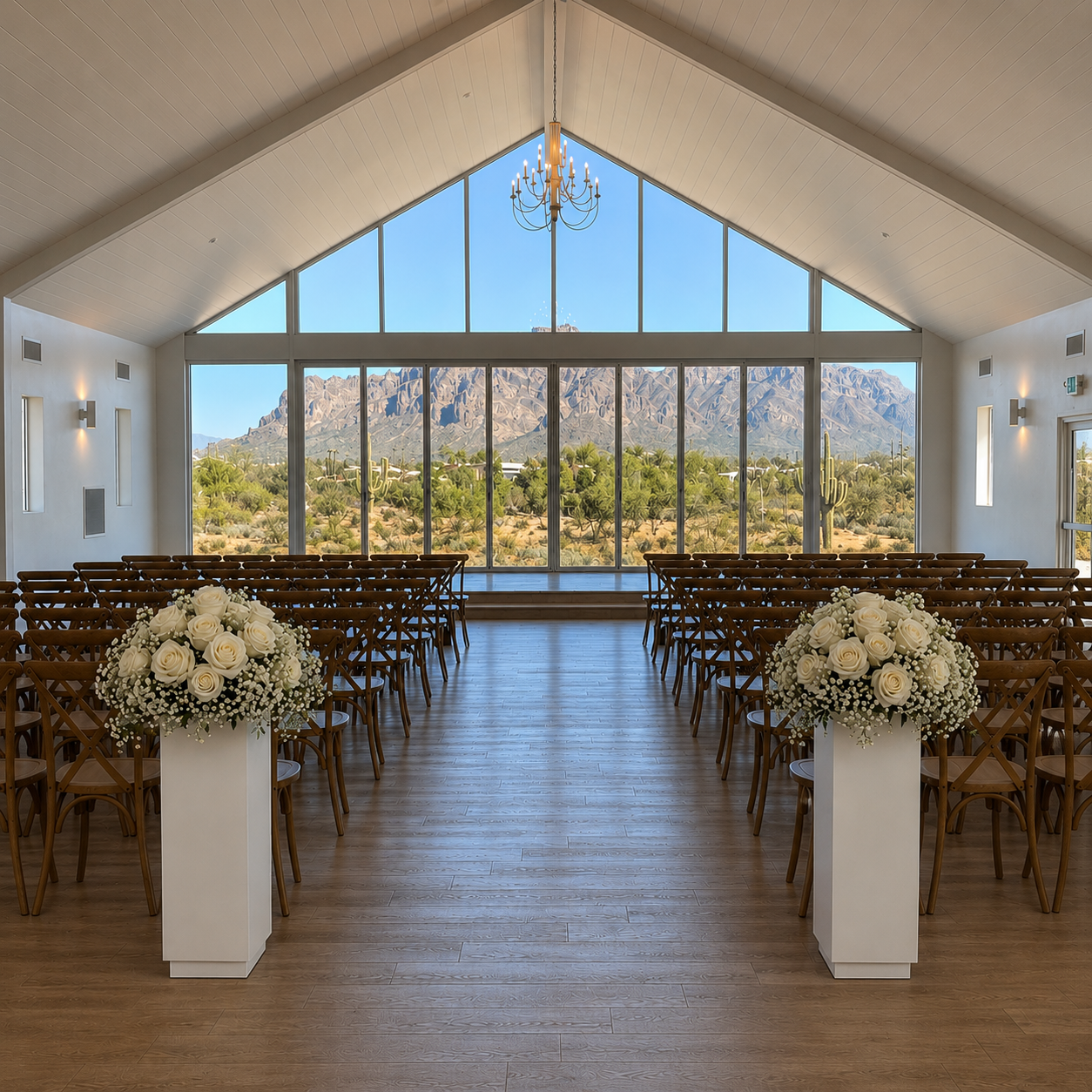 White Ceremony Pillars