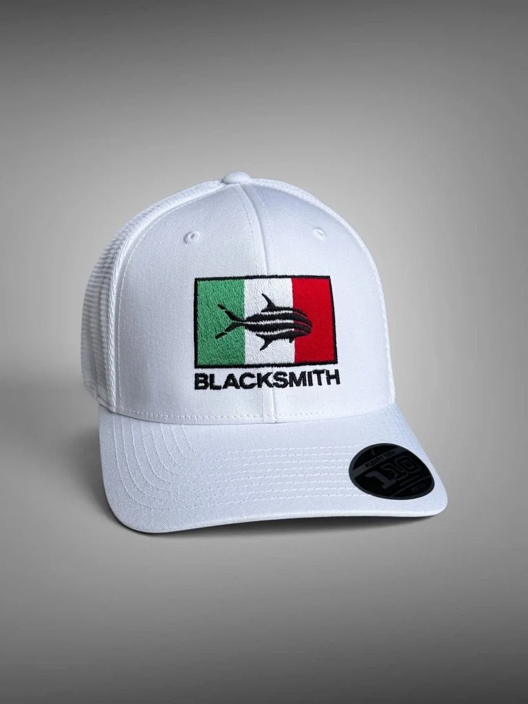 White Mexico Logo Hat Flexfit Tech
