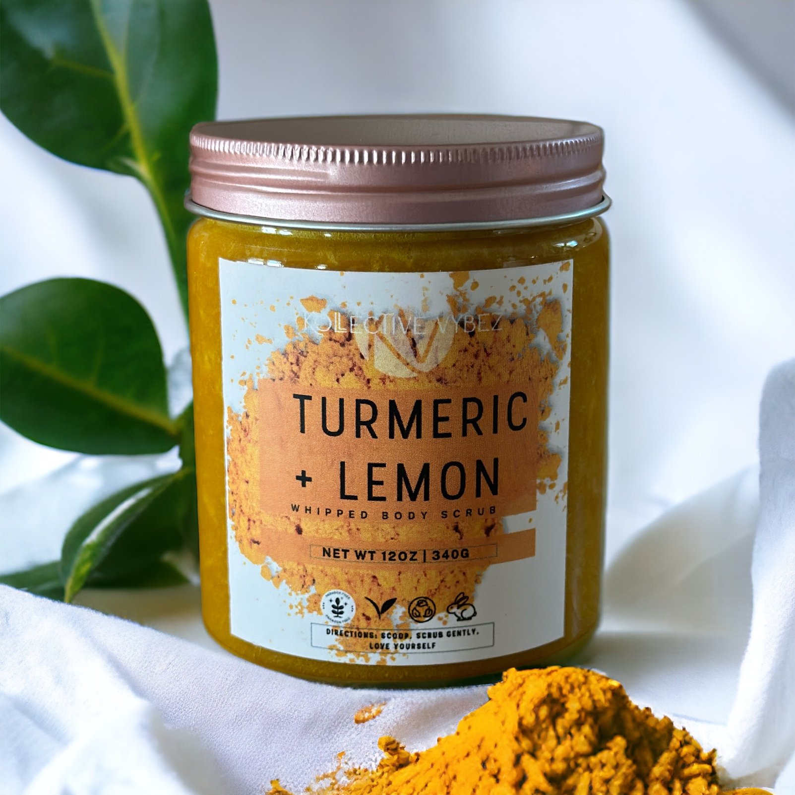 Turmeric & lemon sugar scrub