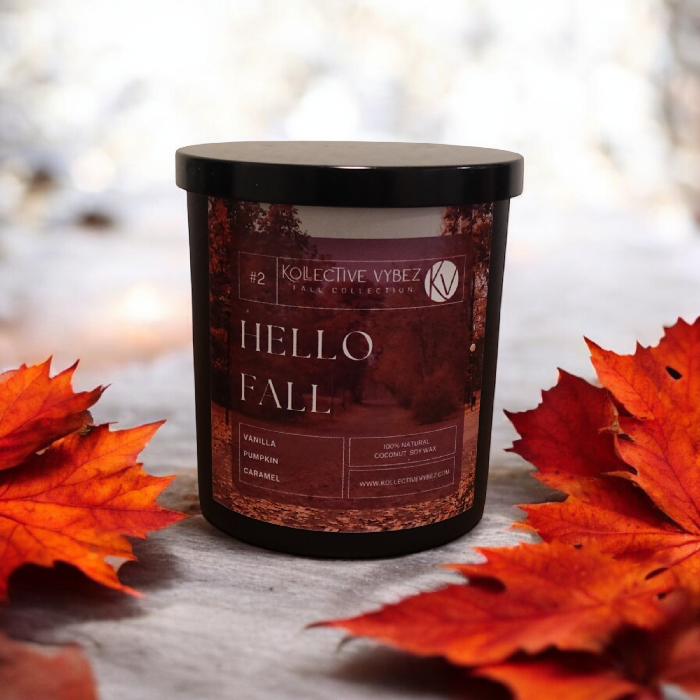 Hello fall coconut soy wax candle