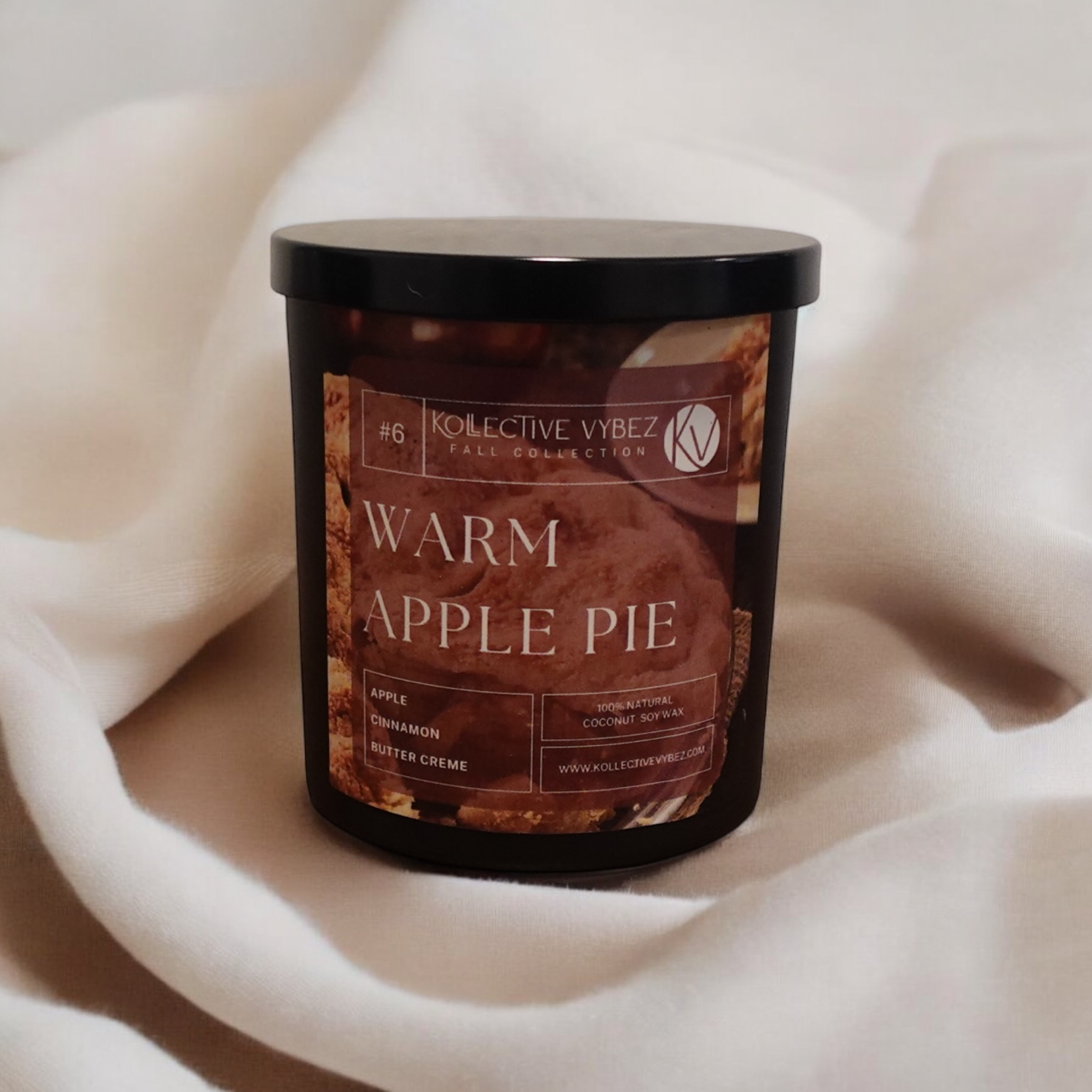 Warm apple pie coconut soy candle
