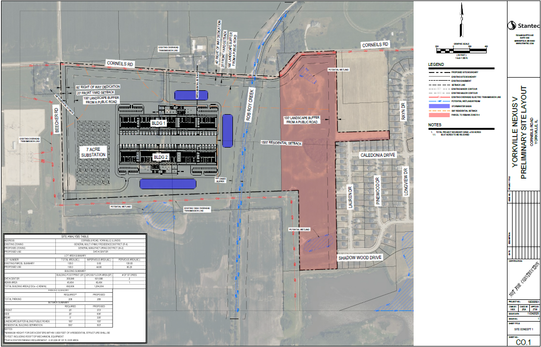 Yorkville PZC Unanimously Rejects Rezoning for Proposed 130-Acre Data Center