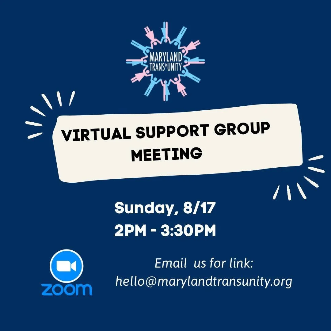 Maryland Trans*Unity Virtual Support Group Meeting