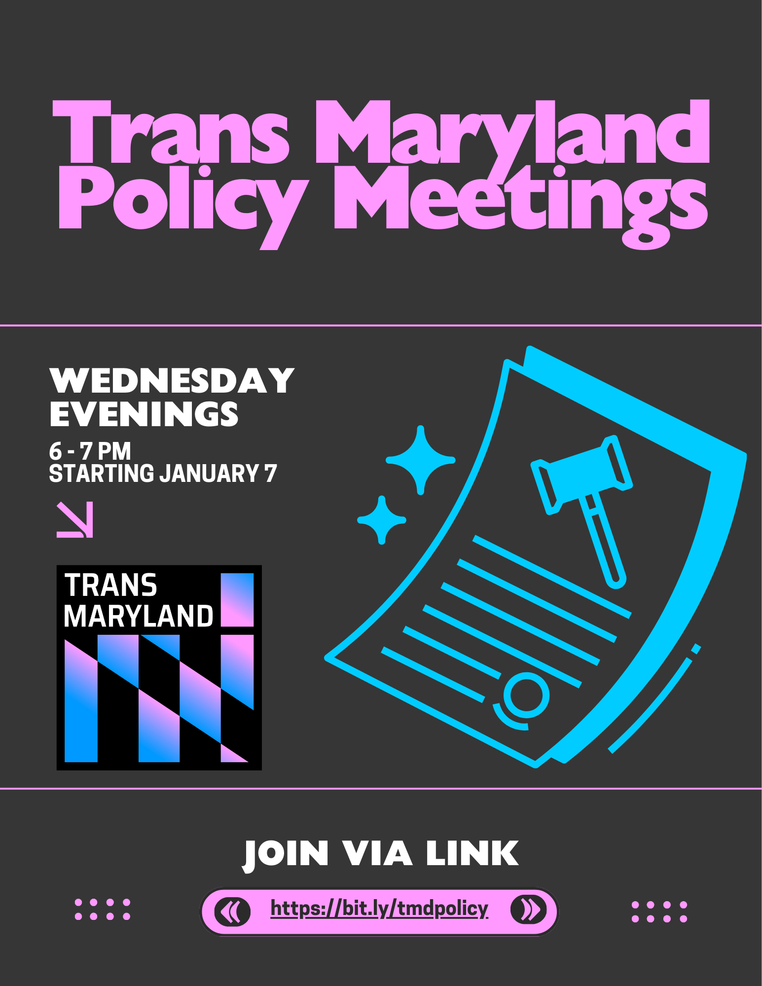 Trans Maryland 2026 Policy Meetings