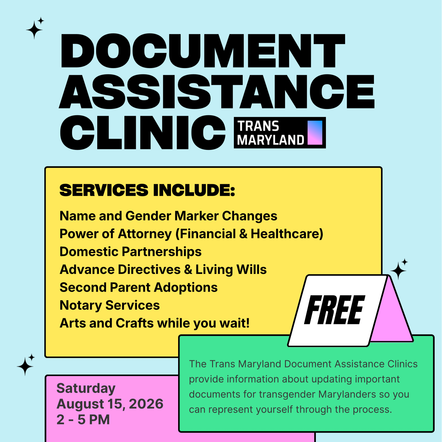 Trans Maryland Document Assistance Clinic (DAC)