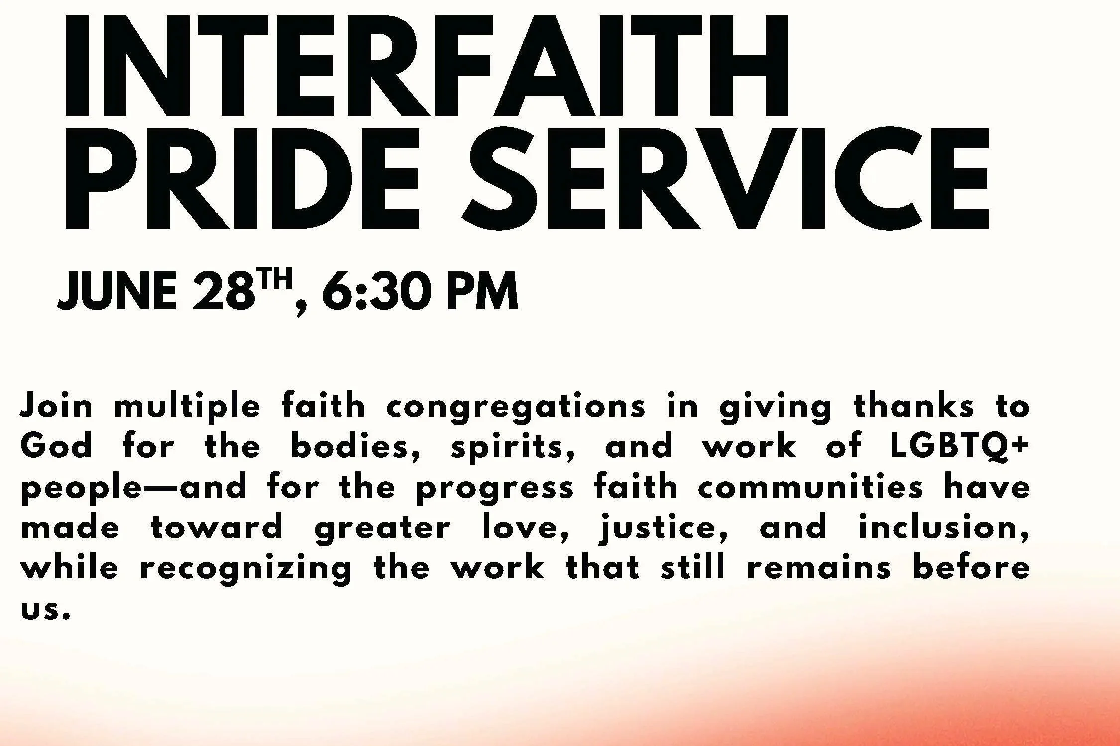 Interfaith Pride Service