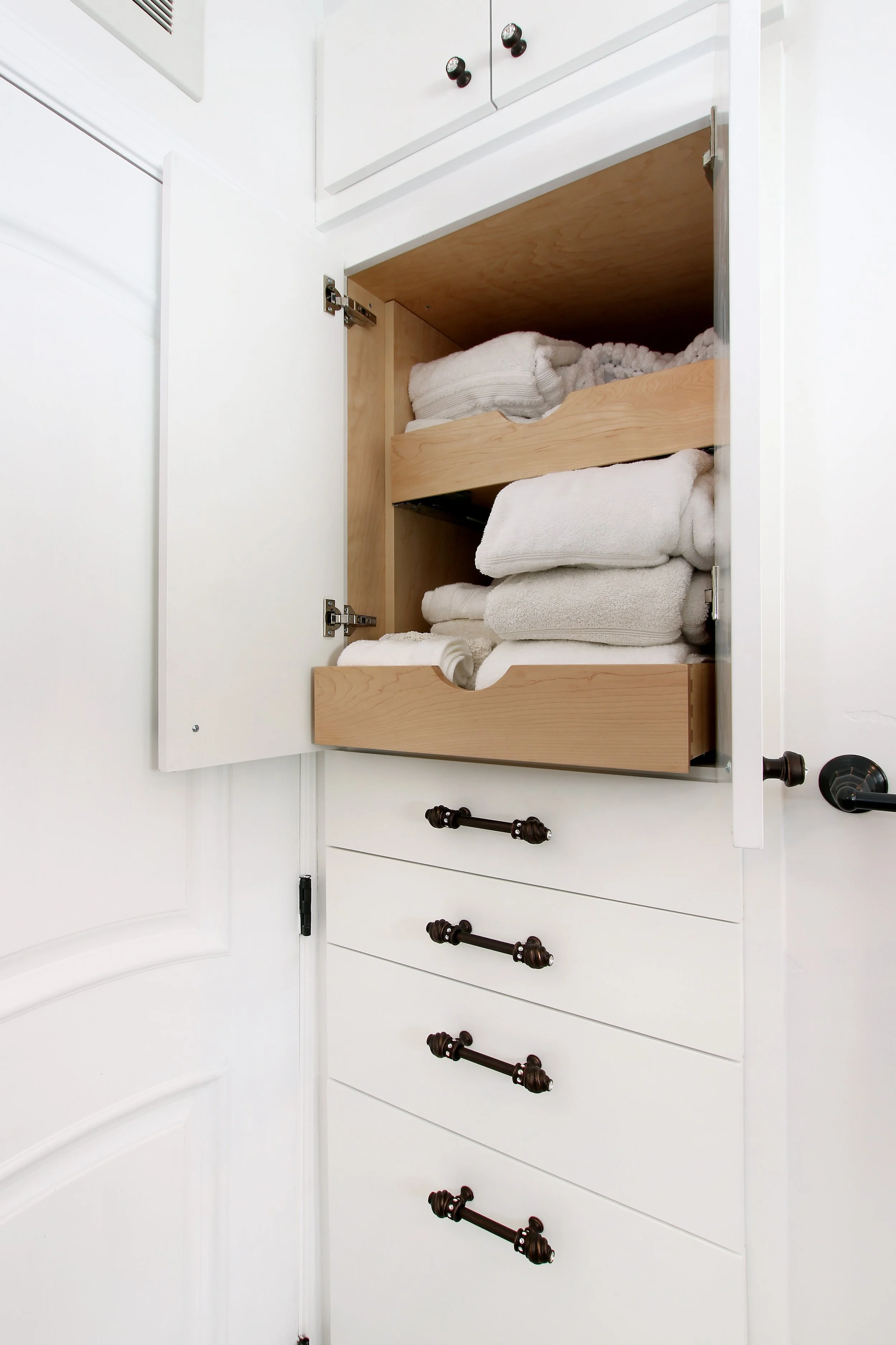 Custom Bathroom Cabinet in white