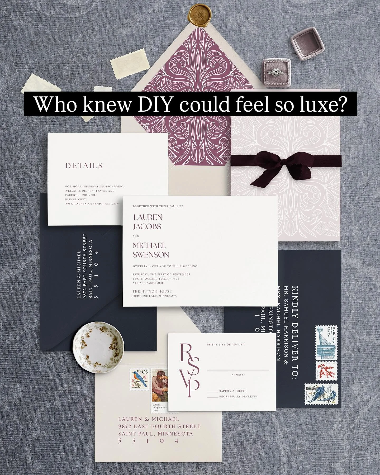 Spring and summer couples, this one&rsquo;s for you. Scroll through to see my full DIY-Invitation Box collection and how versatile each suite can be. 

If you find a favorite, you can order directly from my website. Yes, it&rsquo;s that easy. 🤩And i