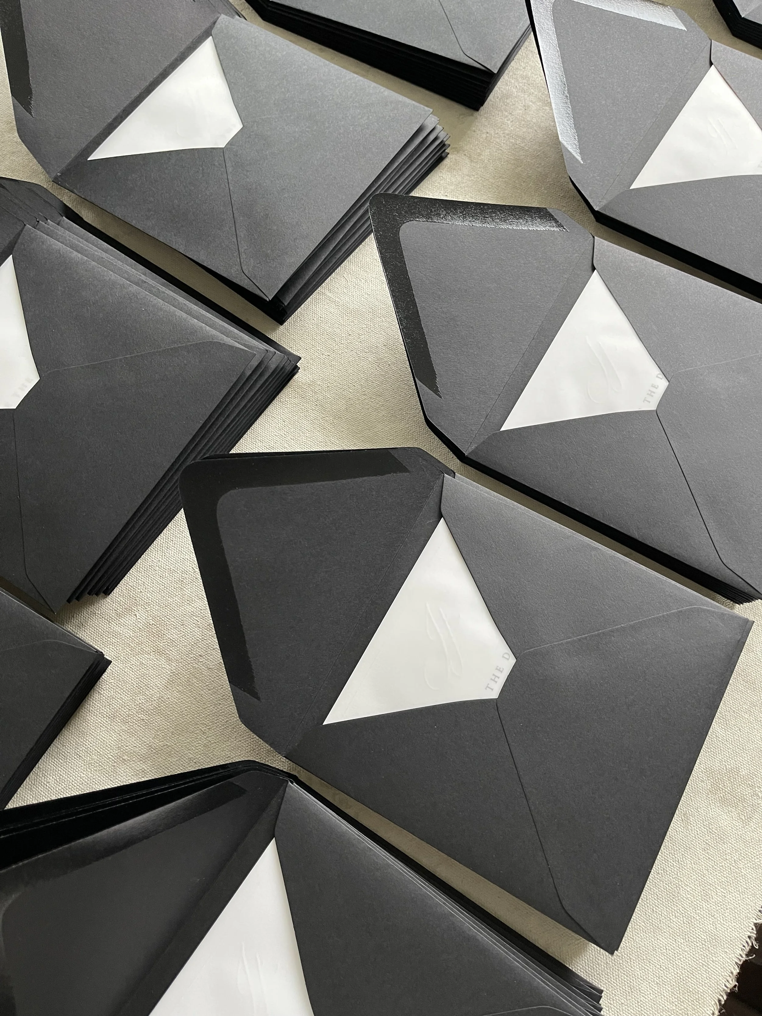 black square envelopes