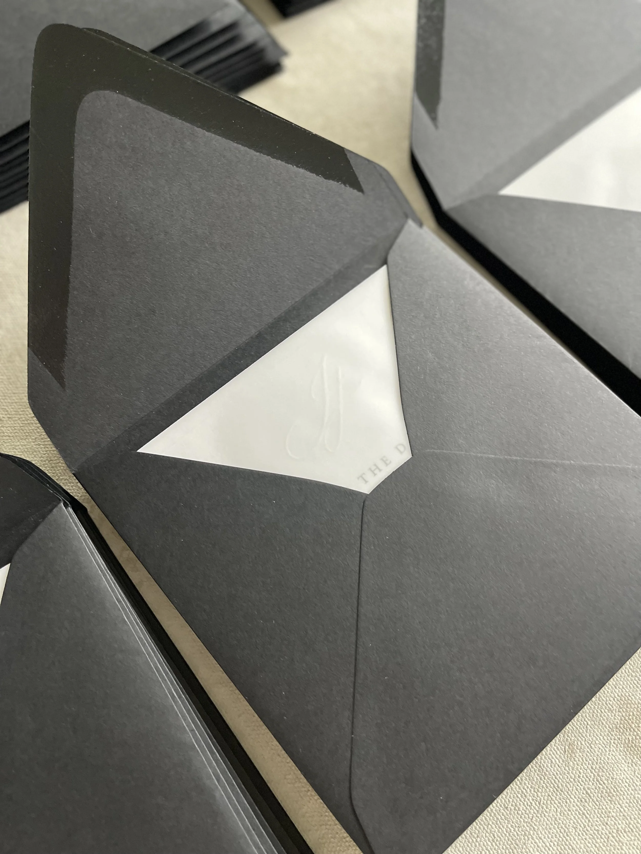 black square envelope