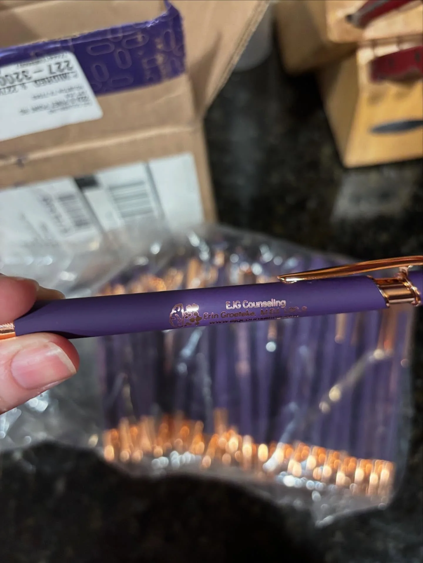 Worst photo ever, but I ordered these pens and I&rsquo;m so happy with how they turned out!